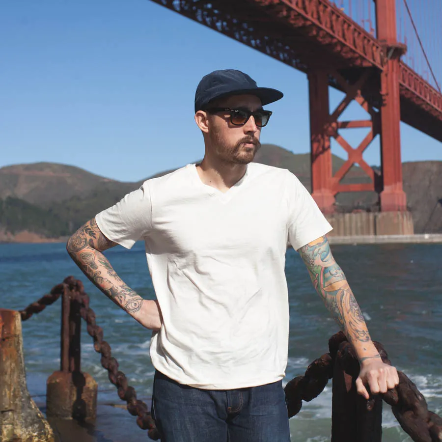 The V-Neck Tee in Natural sold by Taylor Stitch product image thumbnail 2