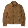 The Wyatt Jacket in Cognac Suede sold by Taylor Stitch