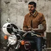 The Wyatt Jacket in Cognac Suede sold by Taylor Stitch