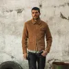 The Wyatt Jacket in Cognac Suede sold by Taylor Stitch