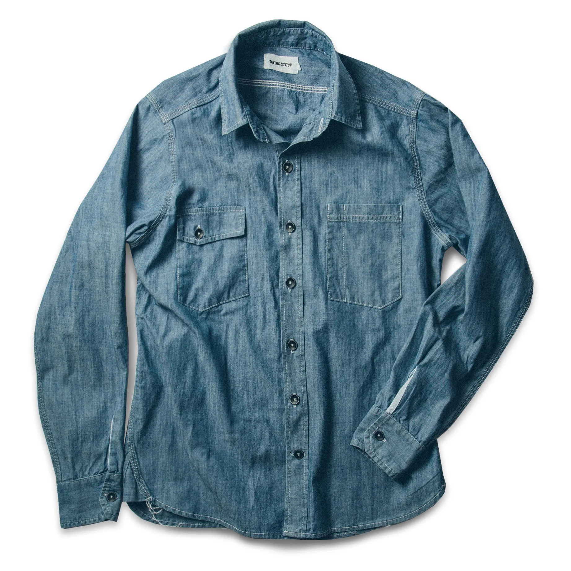The Utility Shirt in Sea Washed Chambray sold by Taylor Stitch product image thumbnail 3