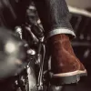 The Moto Boot in Snuff Weatherproof Suede sold by Taylor Stitch