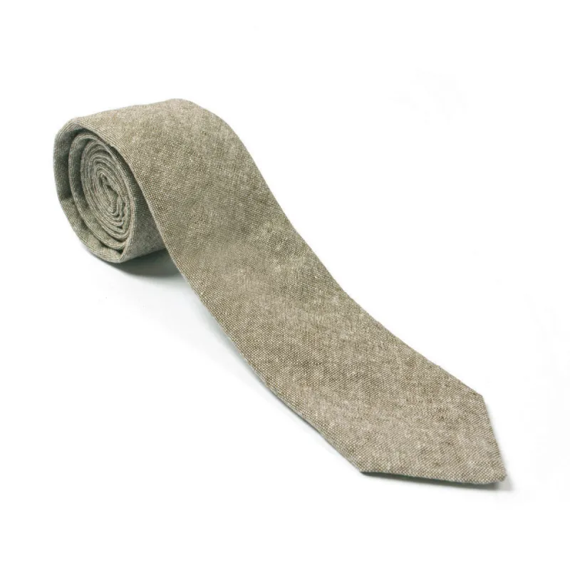 Olive Linen Chambray Tie sold by Taylor Stitch