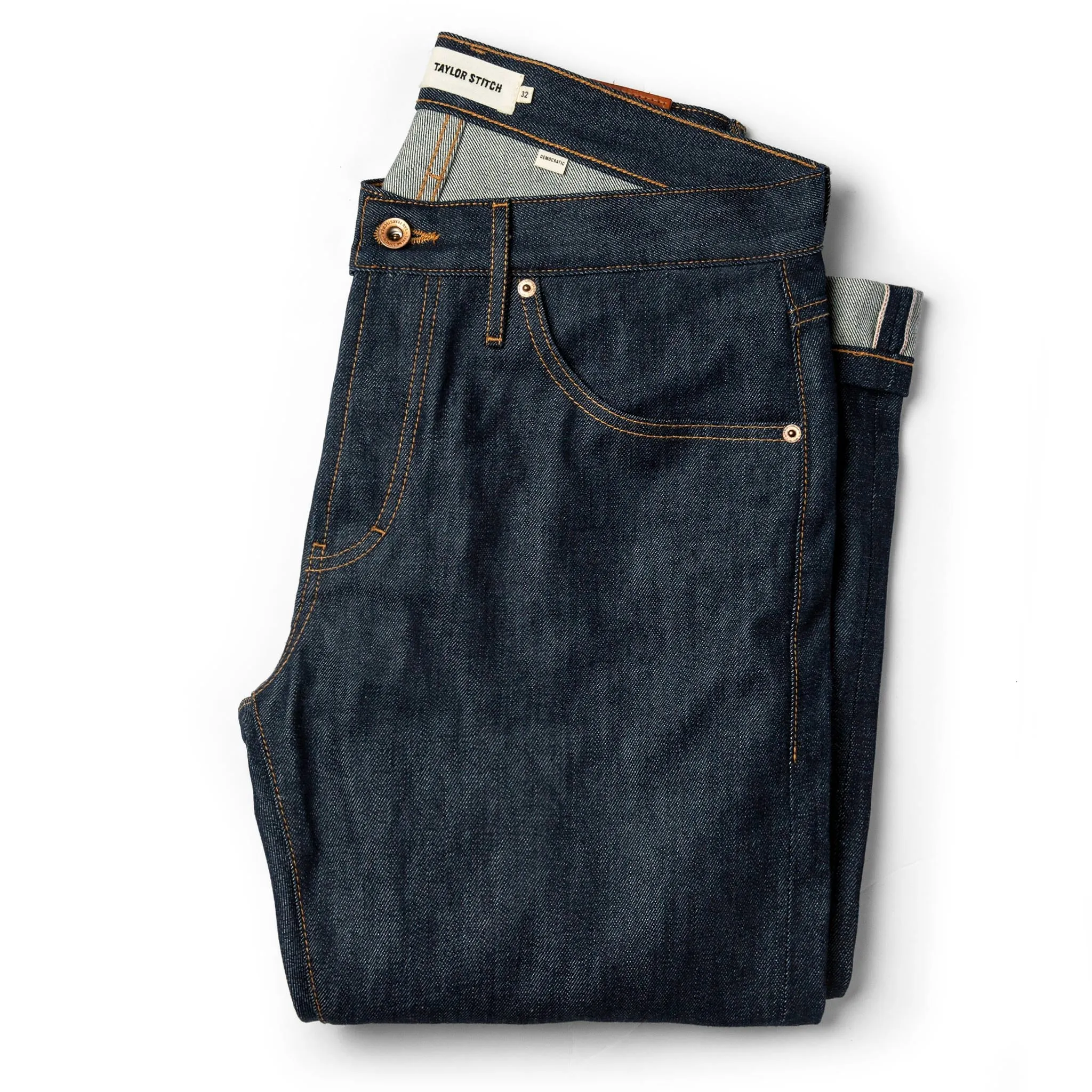 The Democratic Jean in Cone Mills Reserve Selvage sold by Taylor Stitch