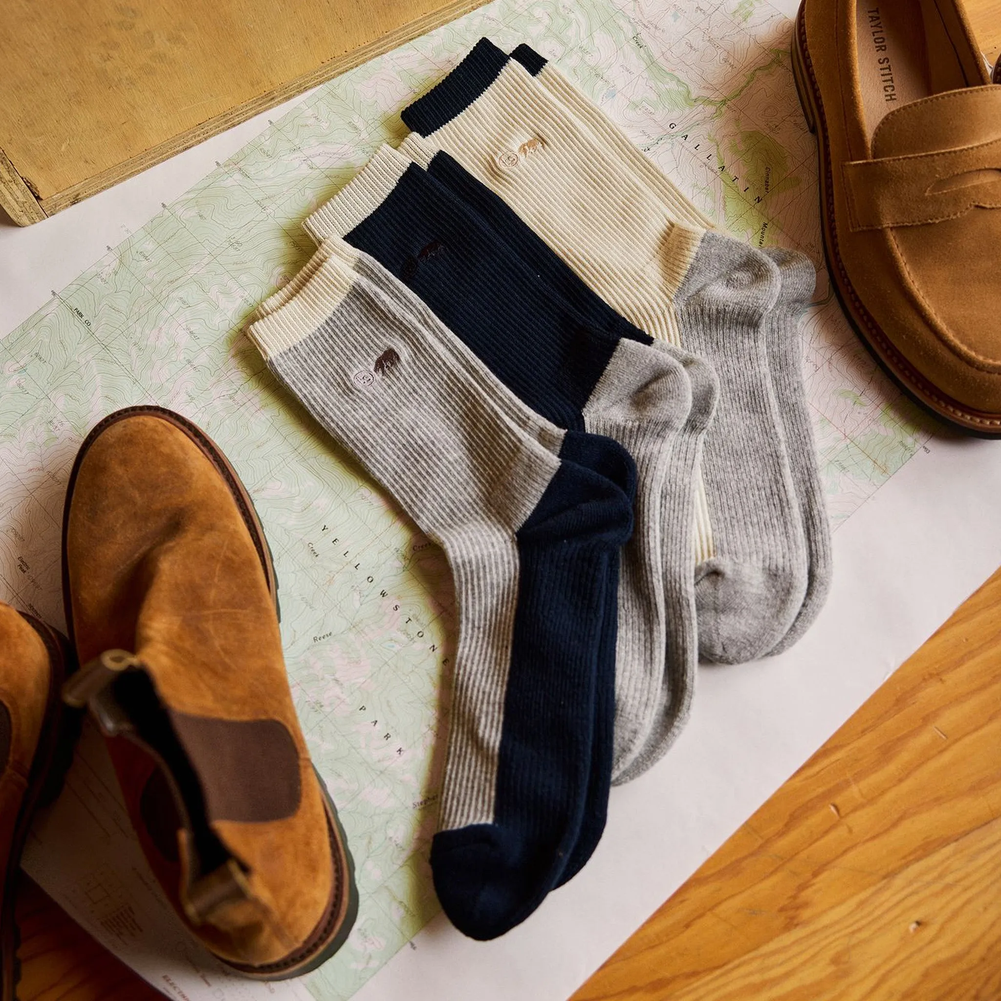 The Ribbed Sock in Navy sold by Taylor Stitch product image thumbnail 3