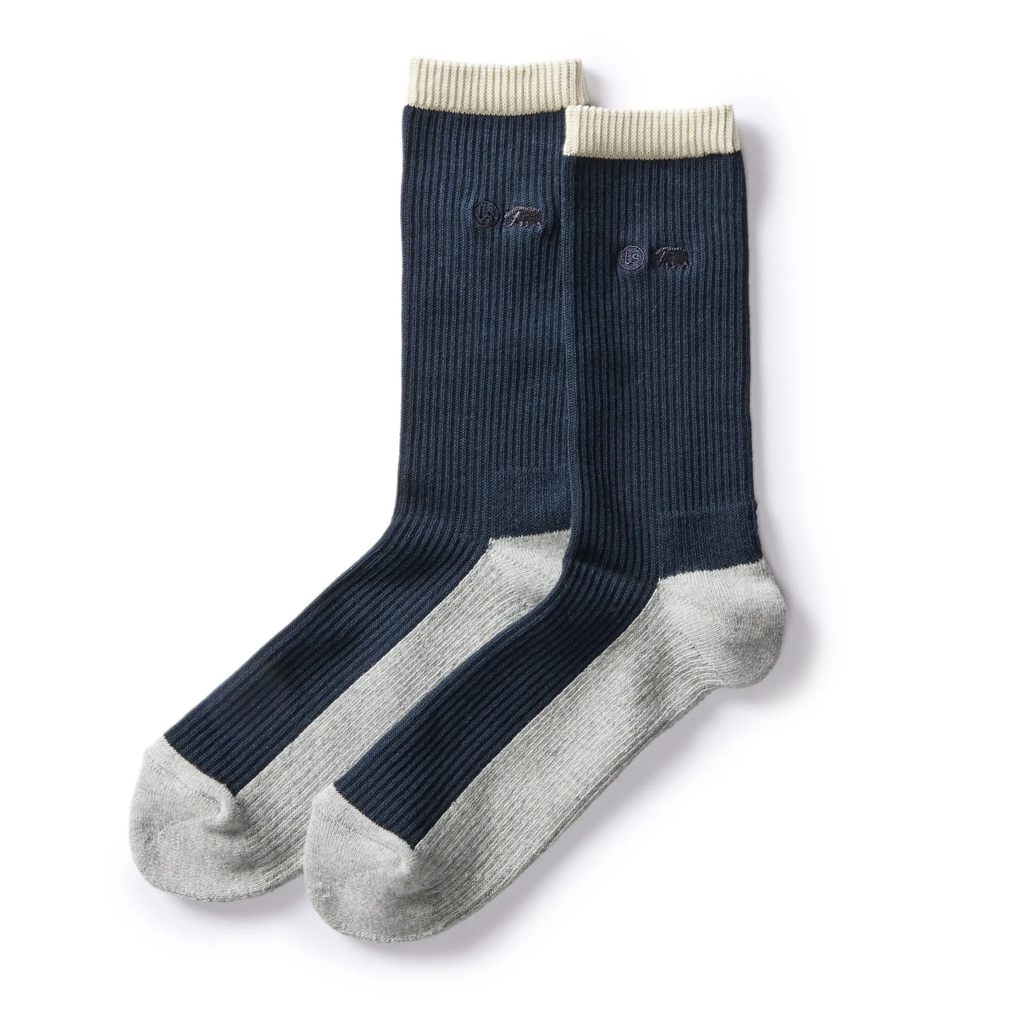 The Ribbed Sock in Navy sold by Taylor Stitch