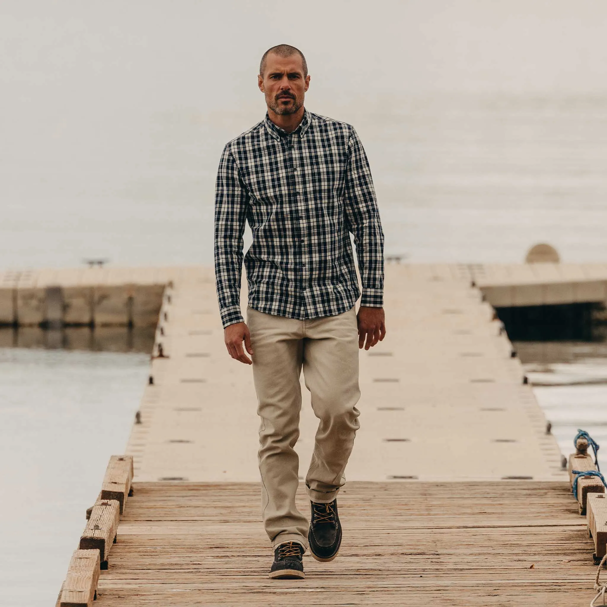 The Jack in Rinsed Indigo Plaid sold by Taylor Stitch product image thumbnail 4