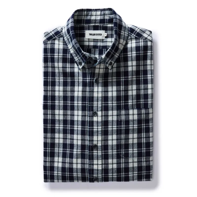 The Jack in Rinsed Indigo Plaid sold by Taylor Stitch