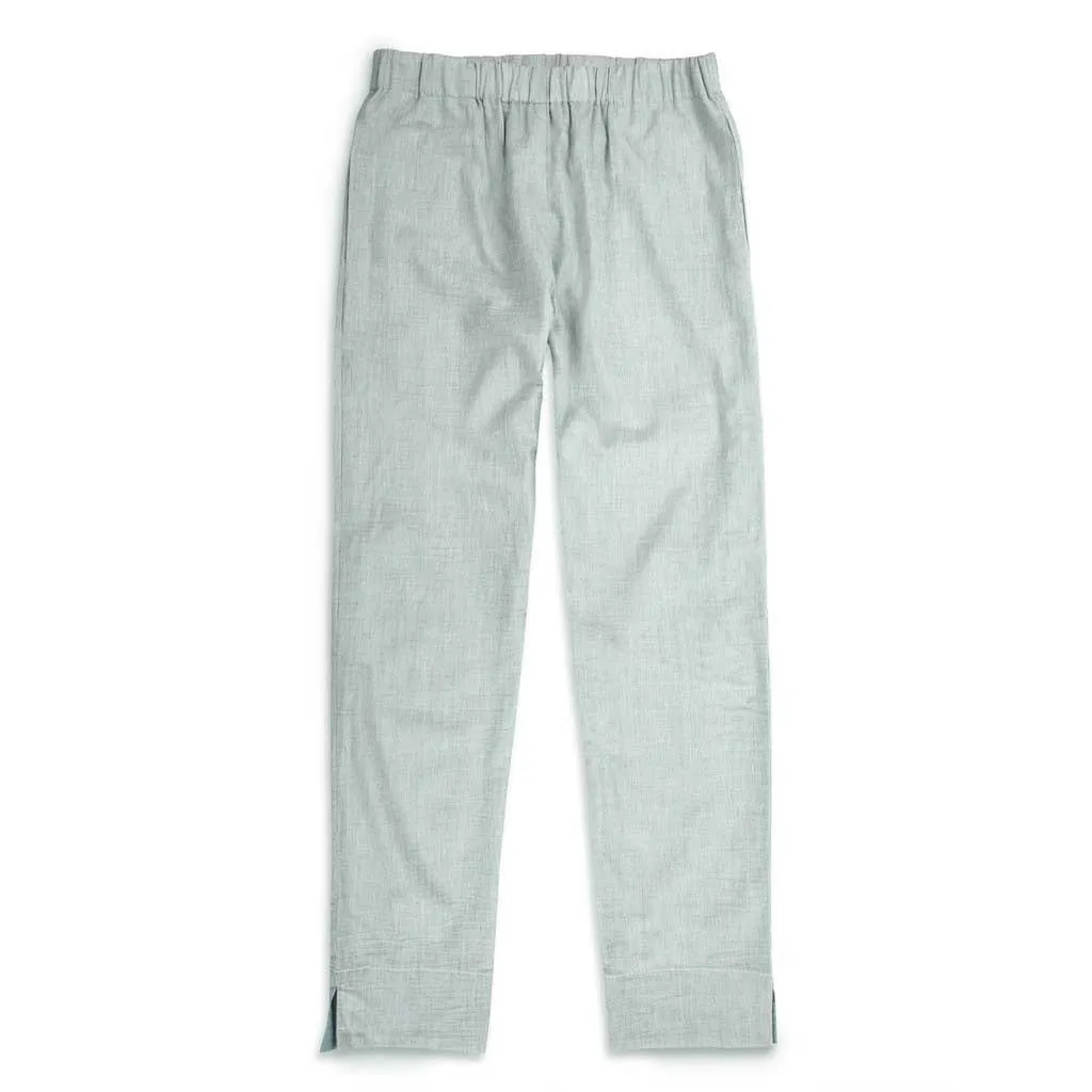 The Isla Pant in Seafoam Striped Cotton sold by Taylor Stitch