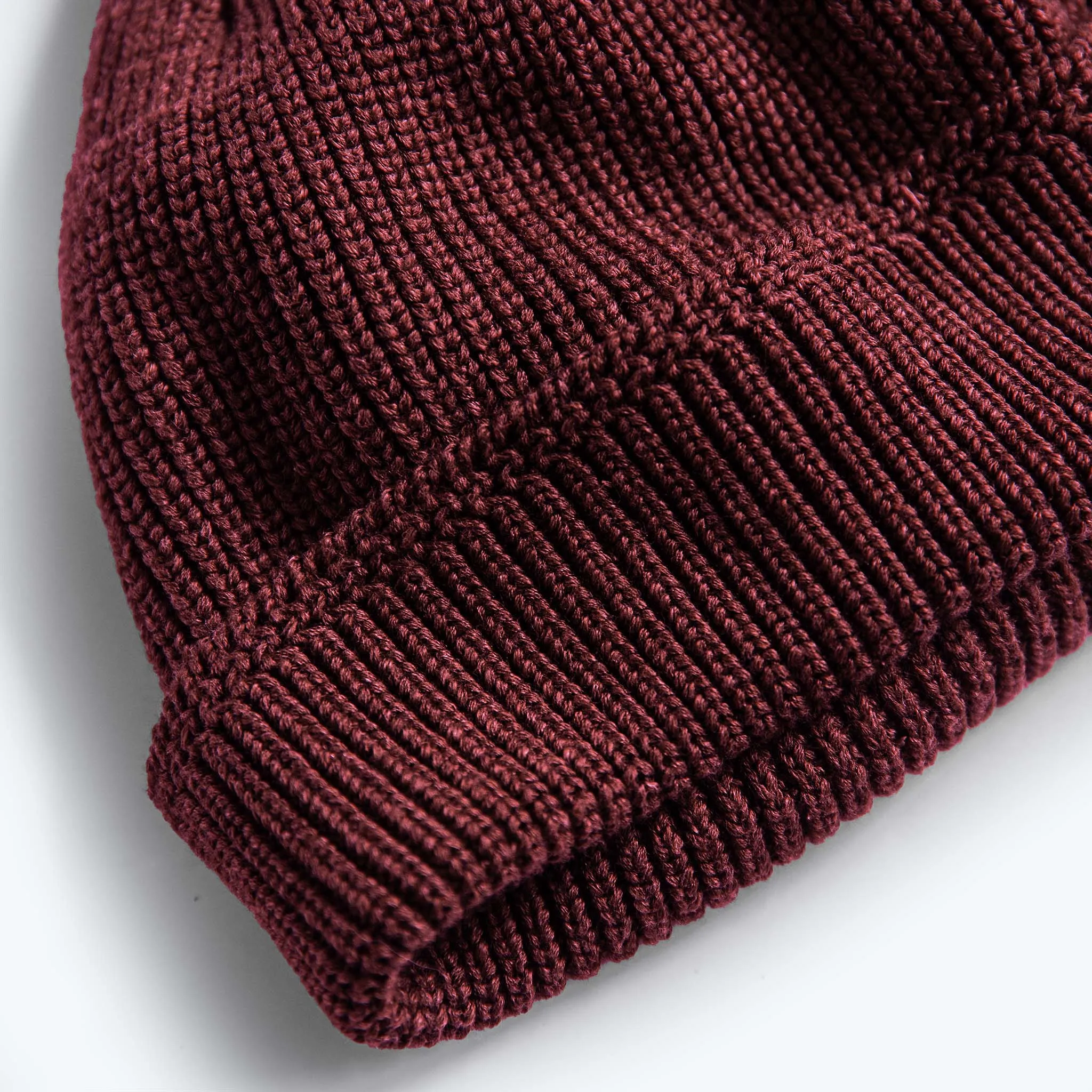 The Rib Beanie in Burgundy Heather sold by Taylor Stitch product image thumbnail 5
