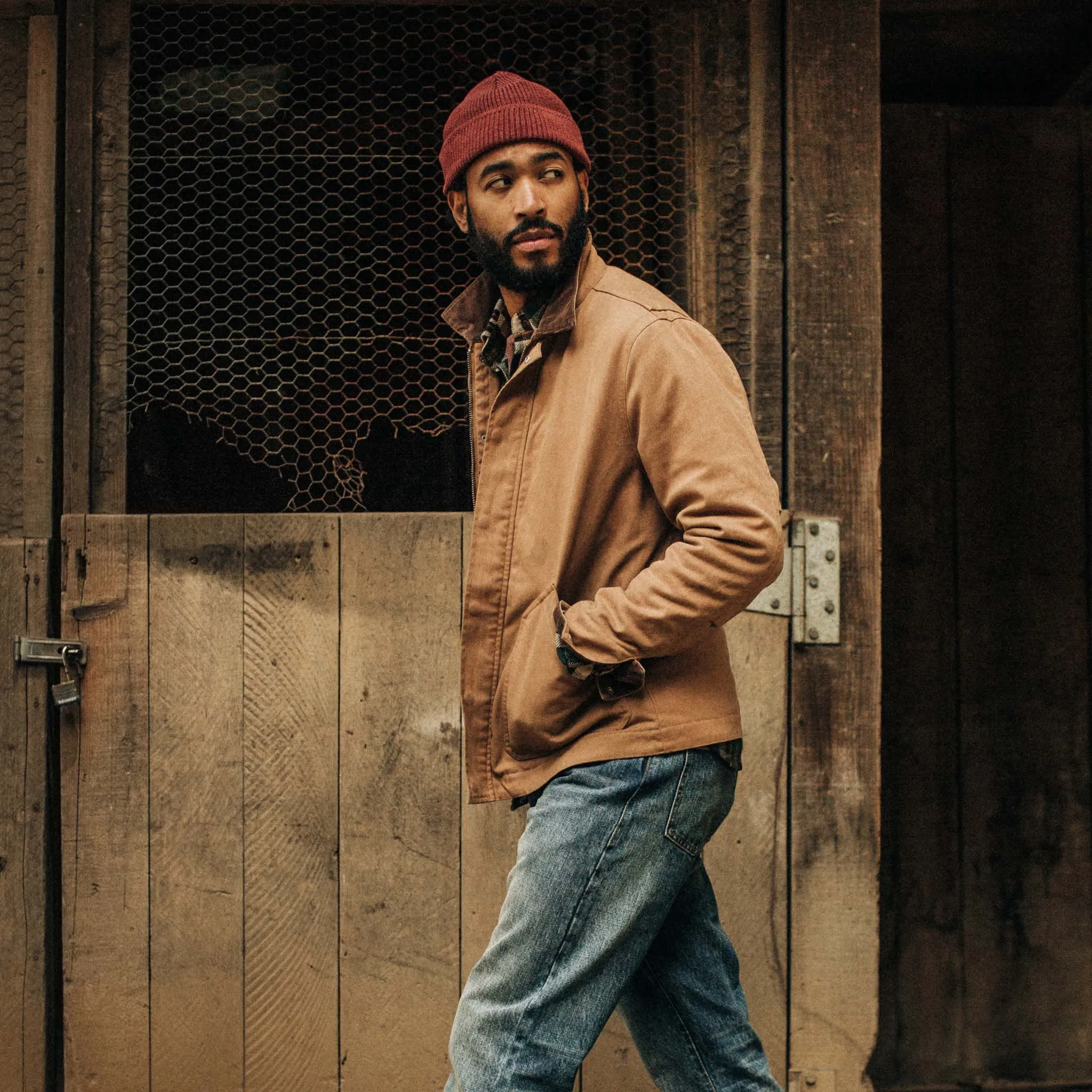 The Rib Beanie in Burgundy Heather sold by Taylor Stitch product image thumbnail 4