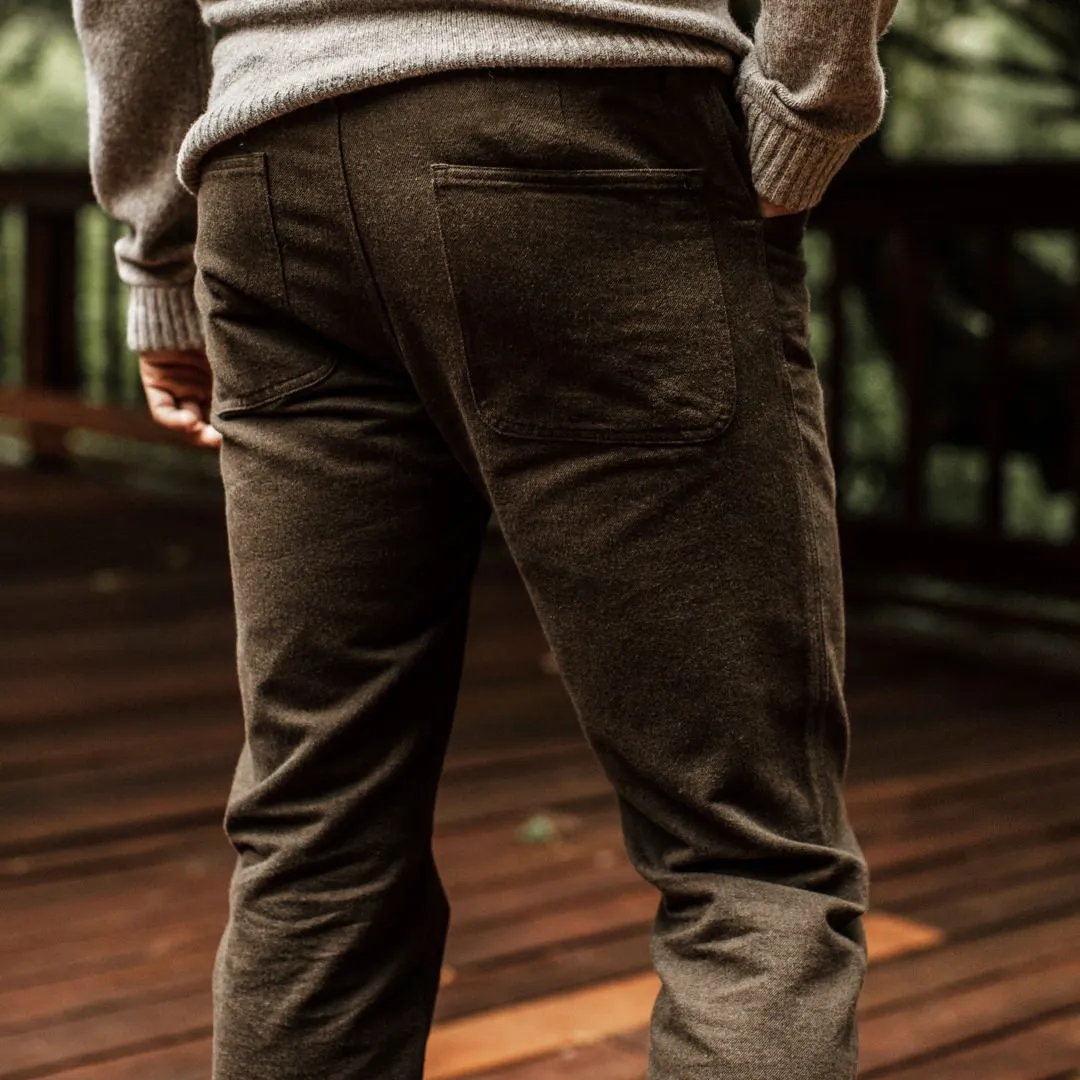 The Camp Pant in Heather Olive Twill sold by Taylor Stitch product image thumbnail 3