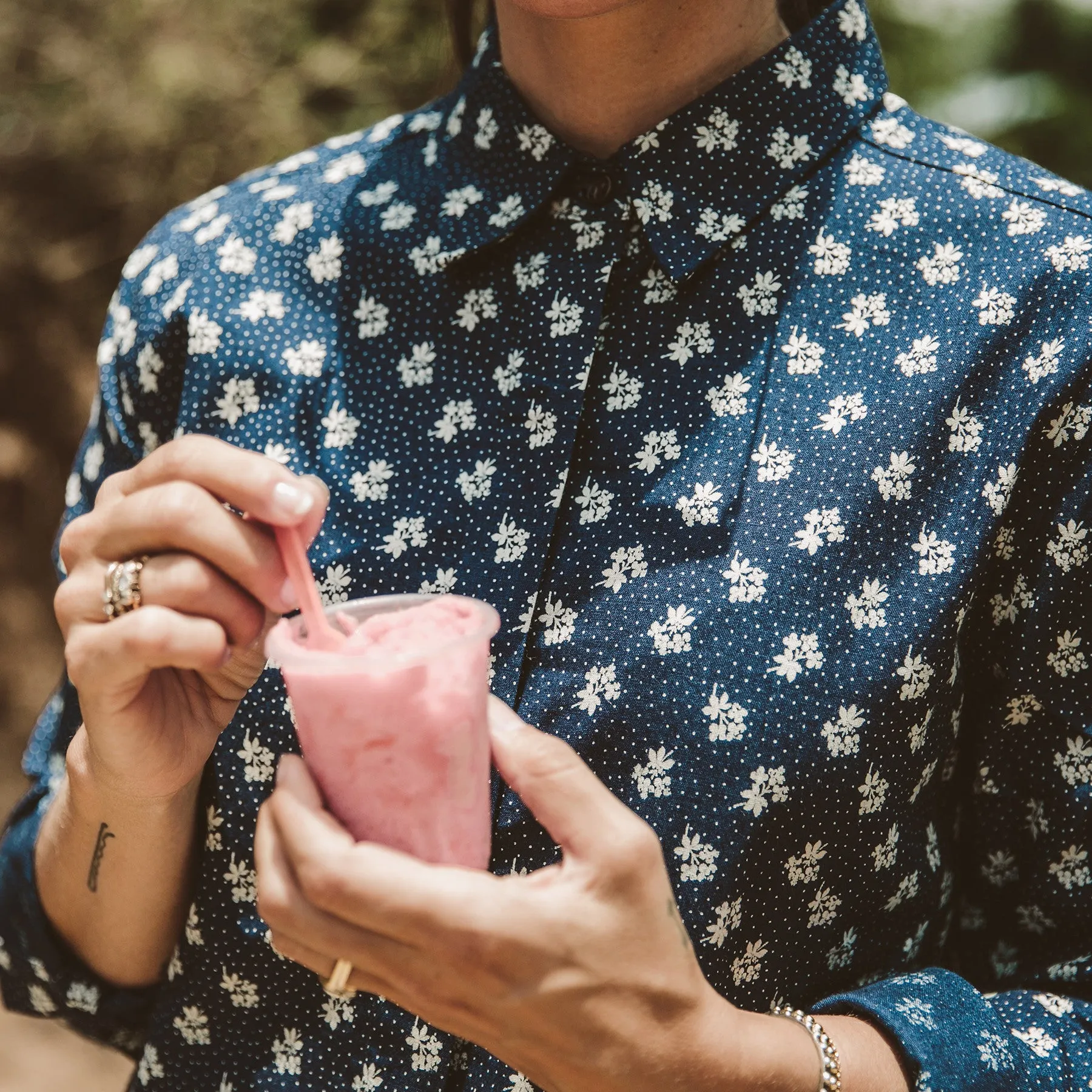 The Michelle Shirt in Indigo Print sold by Taylor Stitch product image thumbnail 3