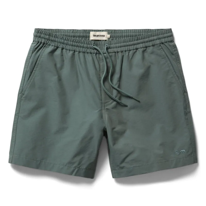 The Apres Short in Sea Green Sixty Forty sold by Taylor Stitch
