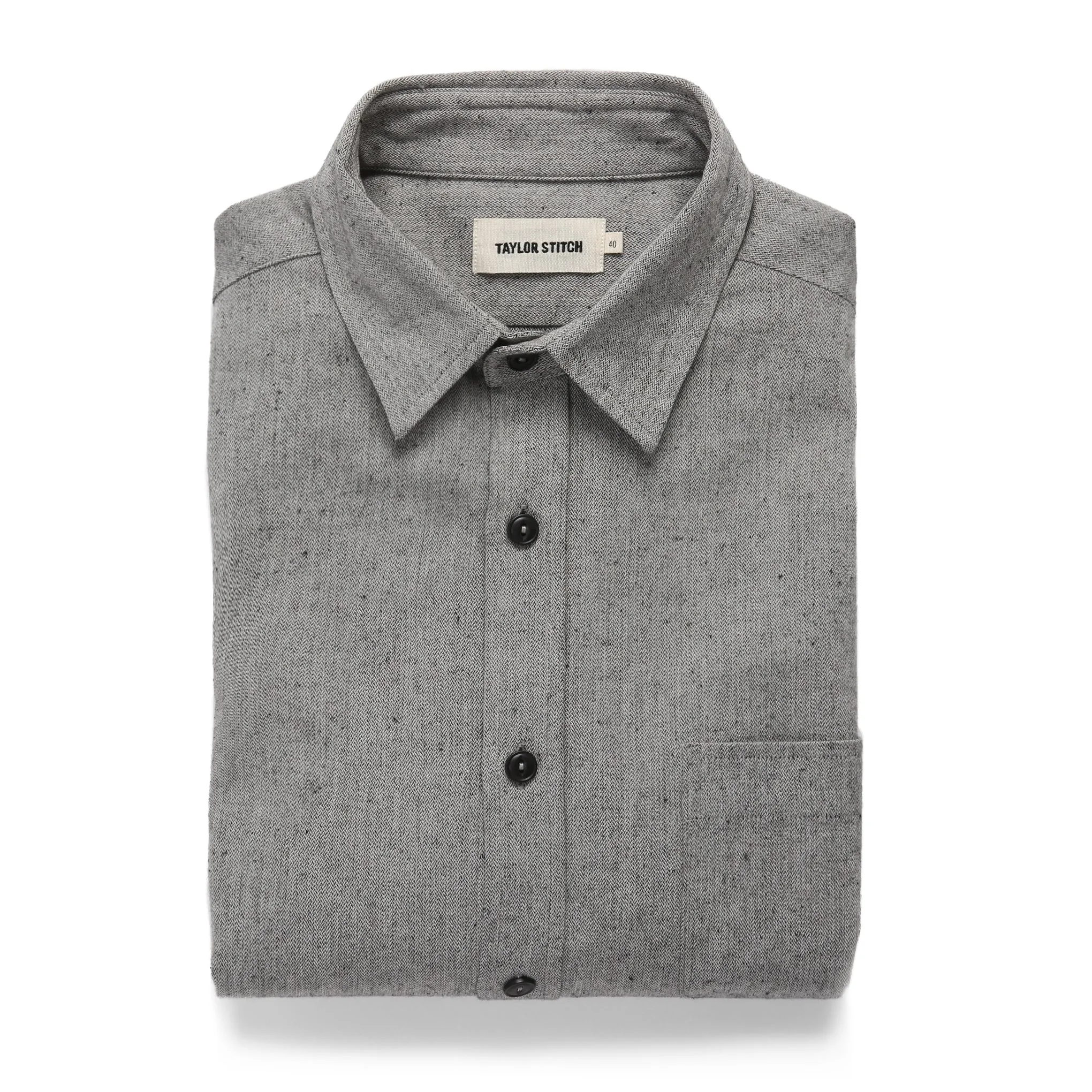 The California in Charcoal Herringbone sold by Taylor Stitch