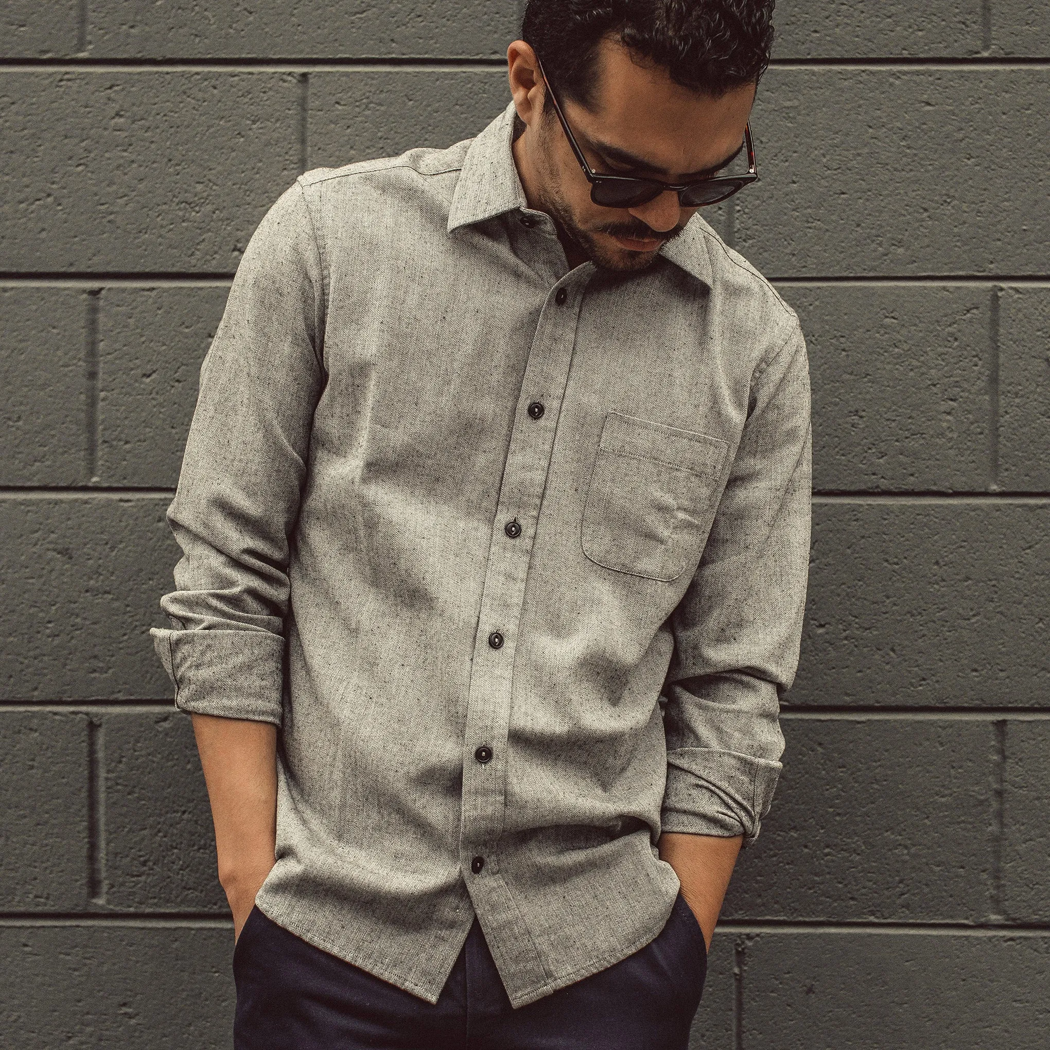 The California in Charcoal Herringbone sold by Taylor Stitch product image thumbnail 2