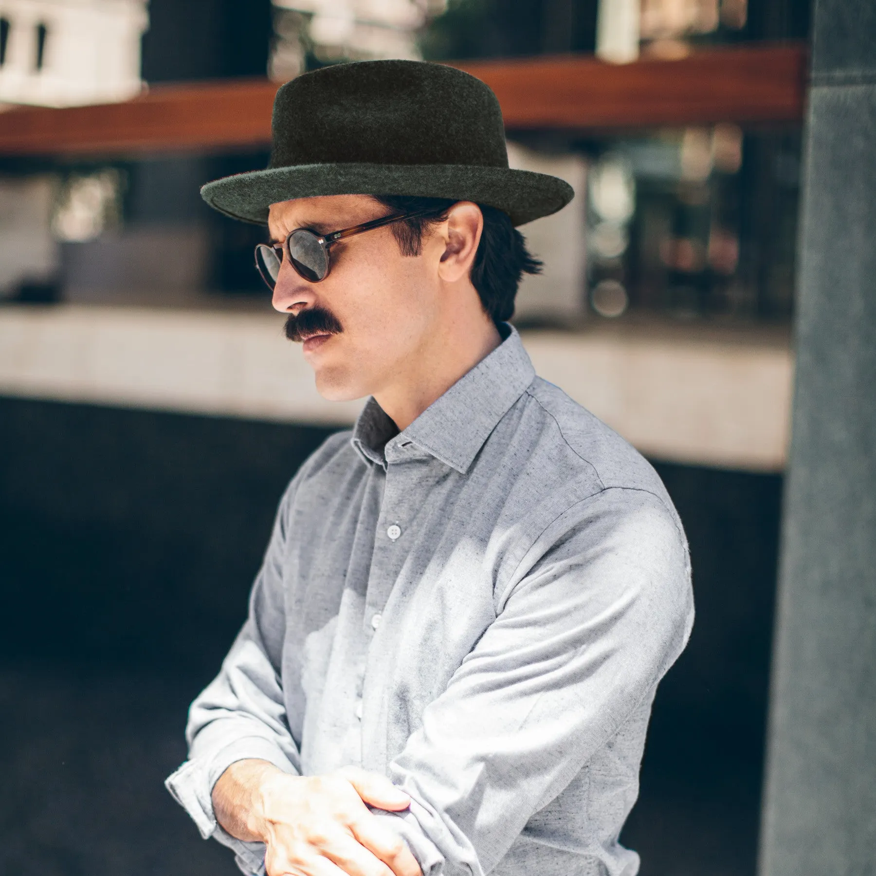 The Luke Fedora in Olive sold by Taylor Stitch product image thumbnail 5