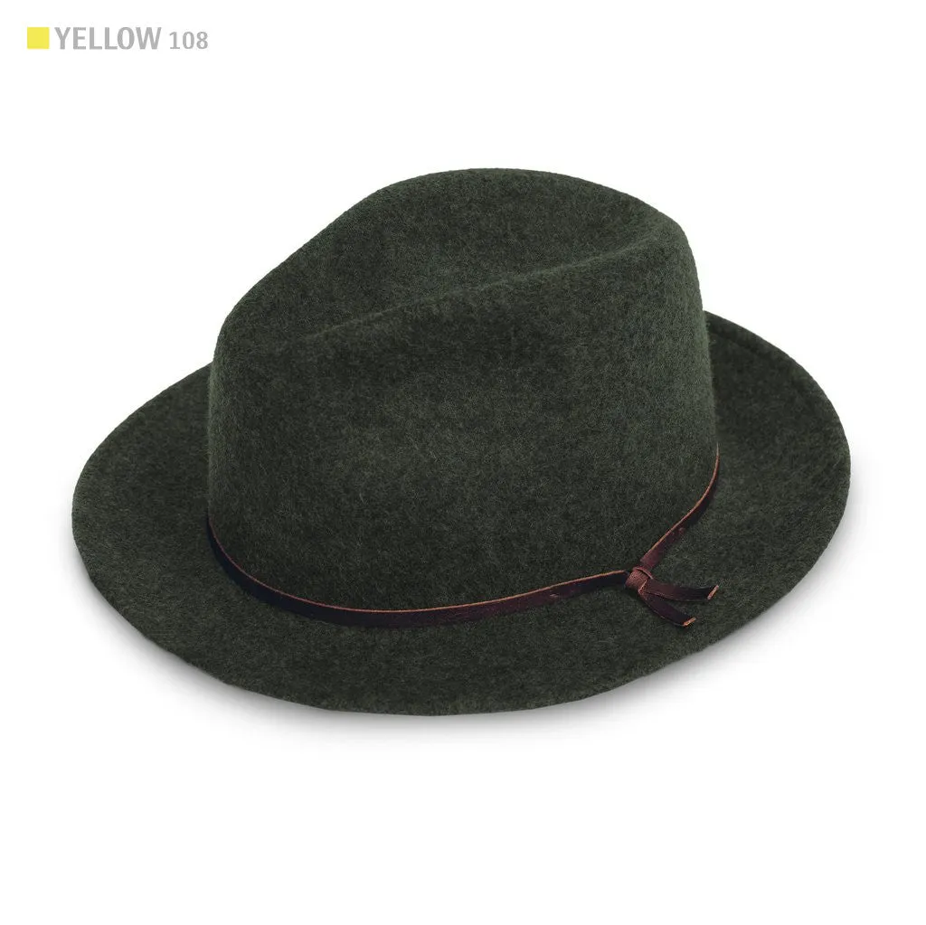 The Luke Fedora in Olive sold by Taylor Stitch