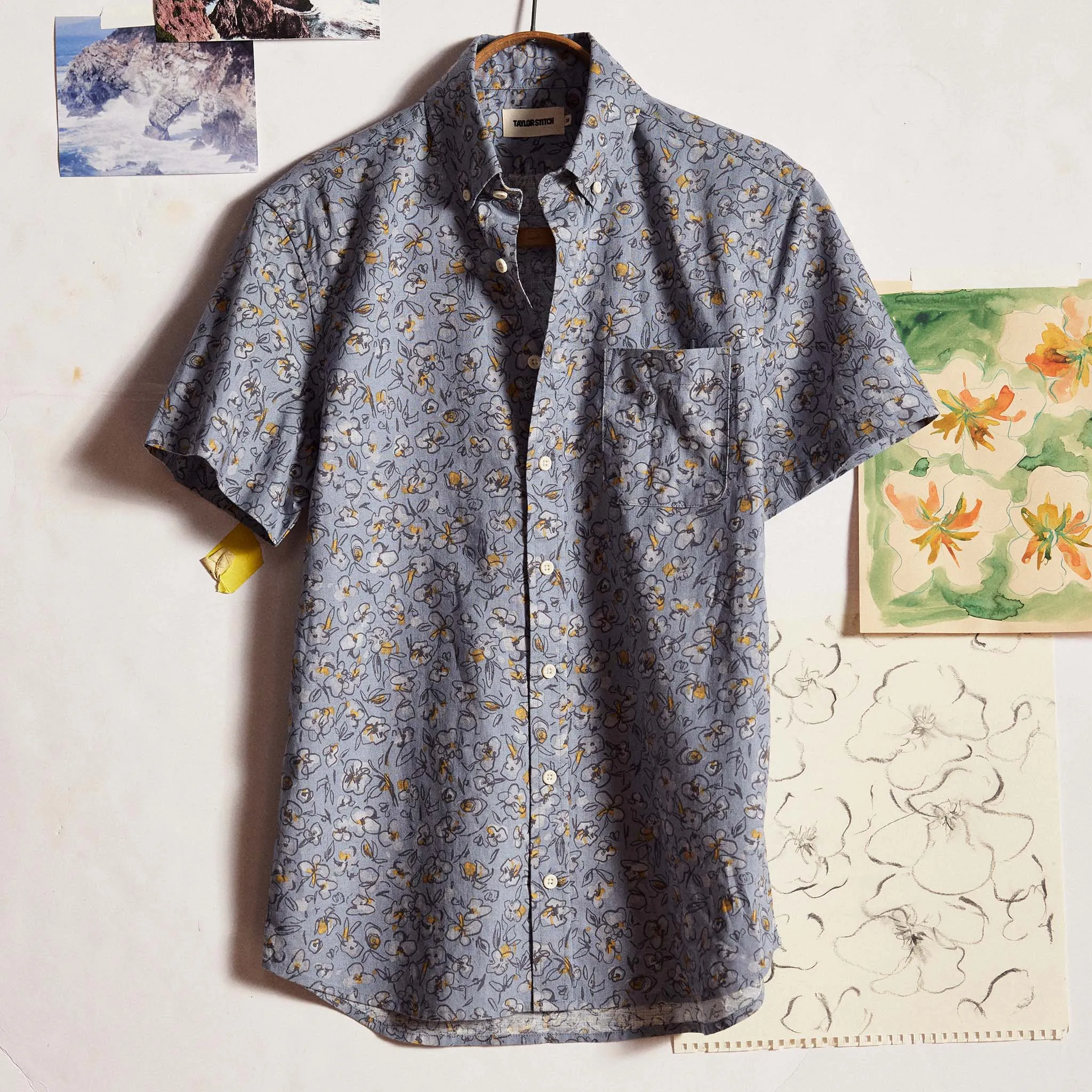 The Short Sleeve Jack in Light Blue Floral sold by Taylor Stitch product image thumbnail 3