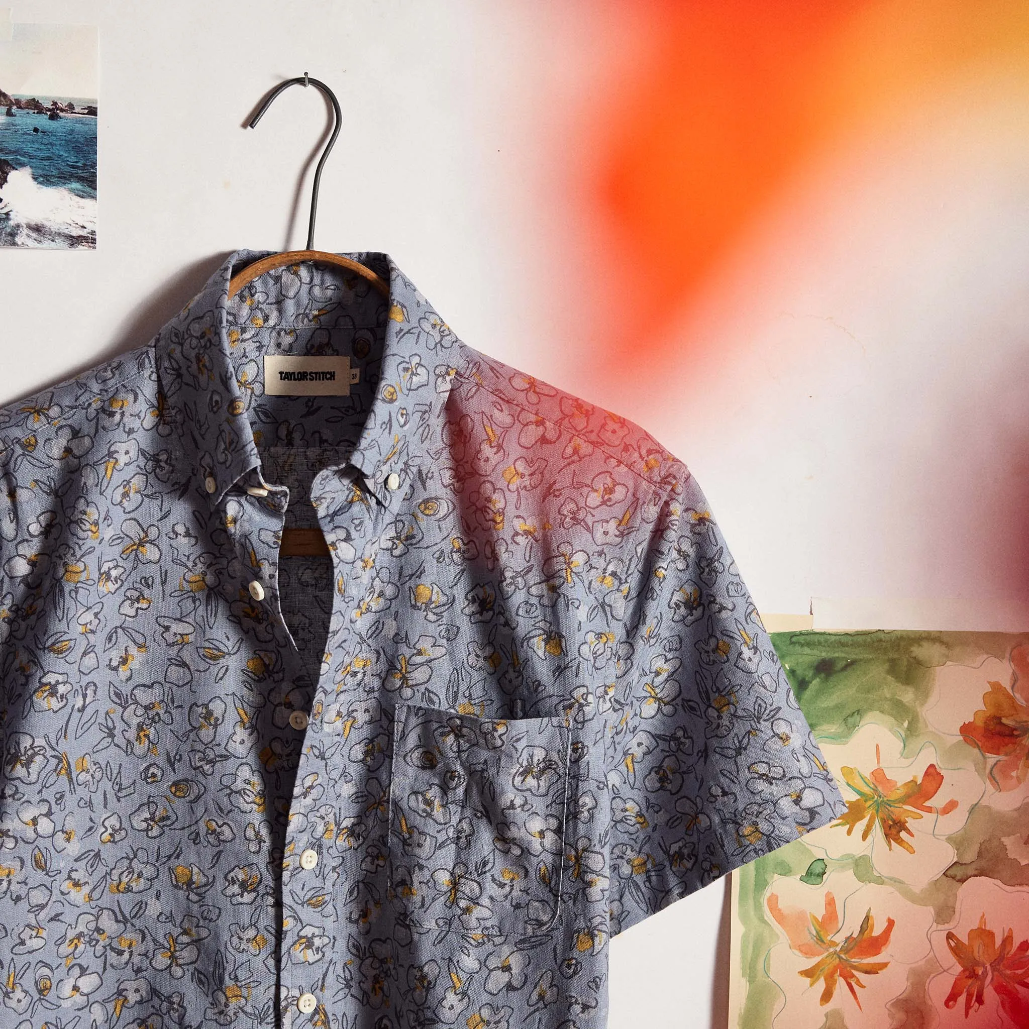 The Short Sleeve Jack in Light Blue Floral sold by Taylor Stitch product image thumbnail 2