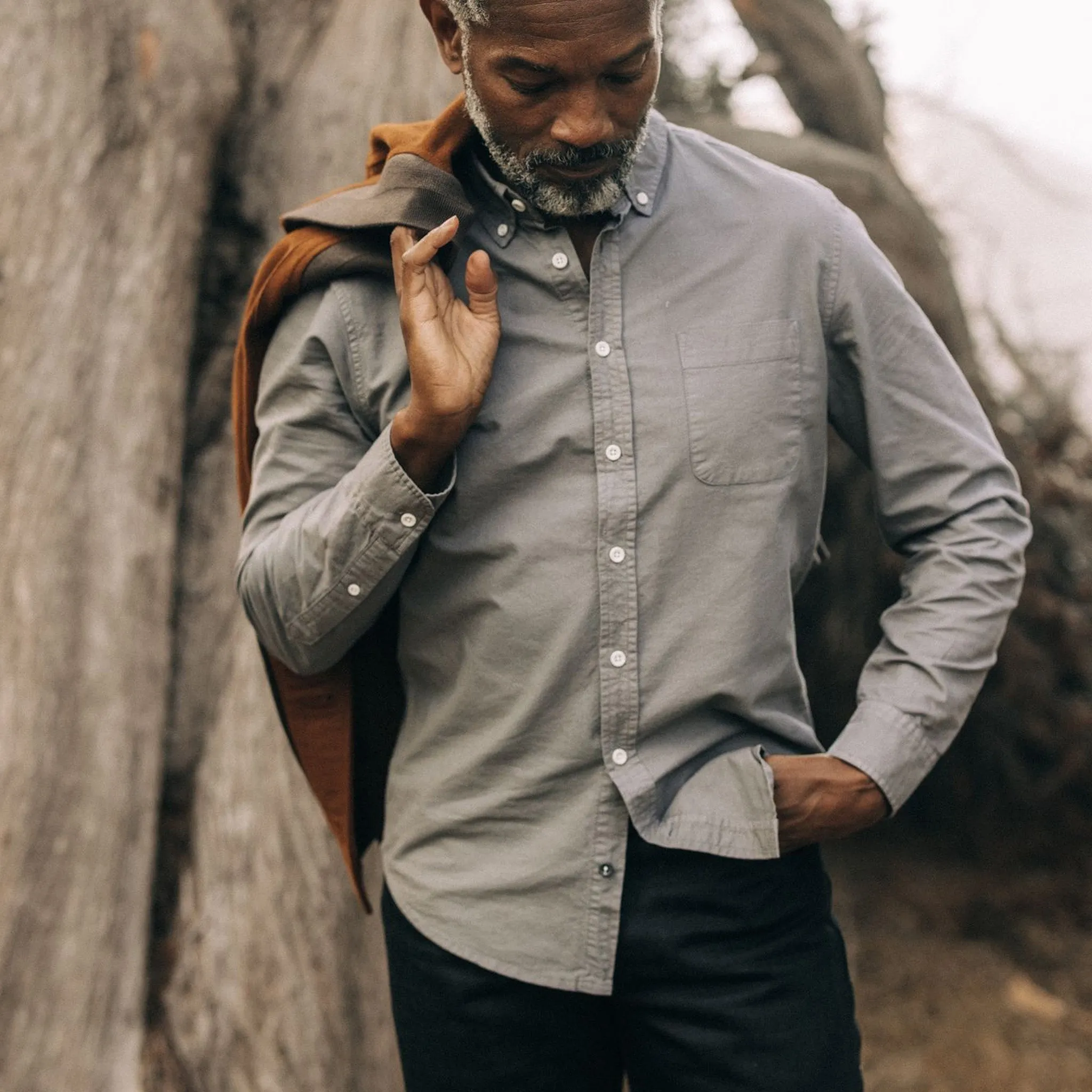 The Jack in Smoke Oxford sold by Taylor Stitch product image thumbnail 3