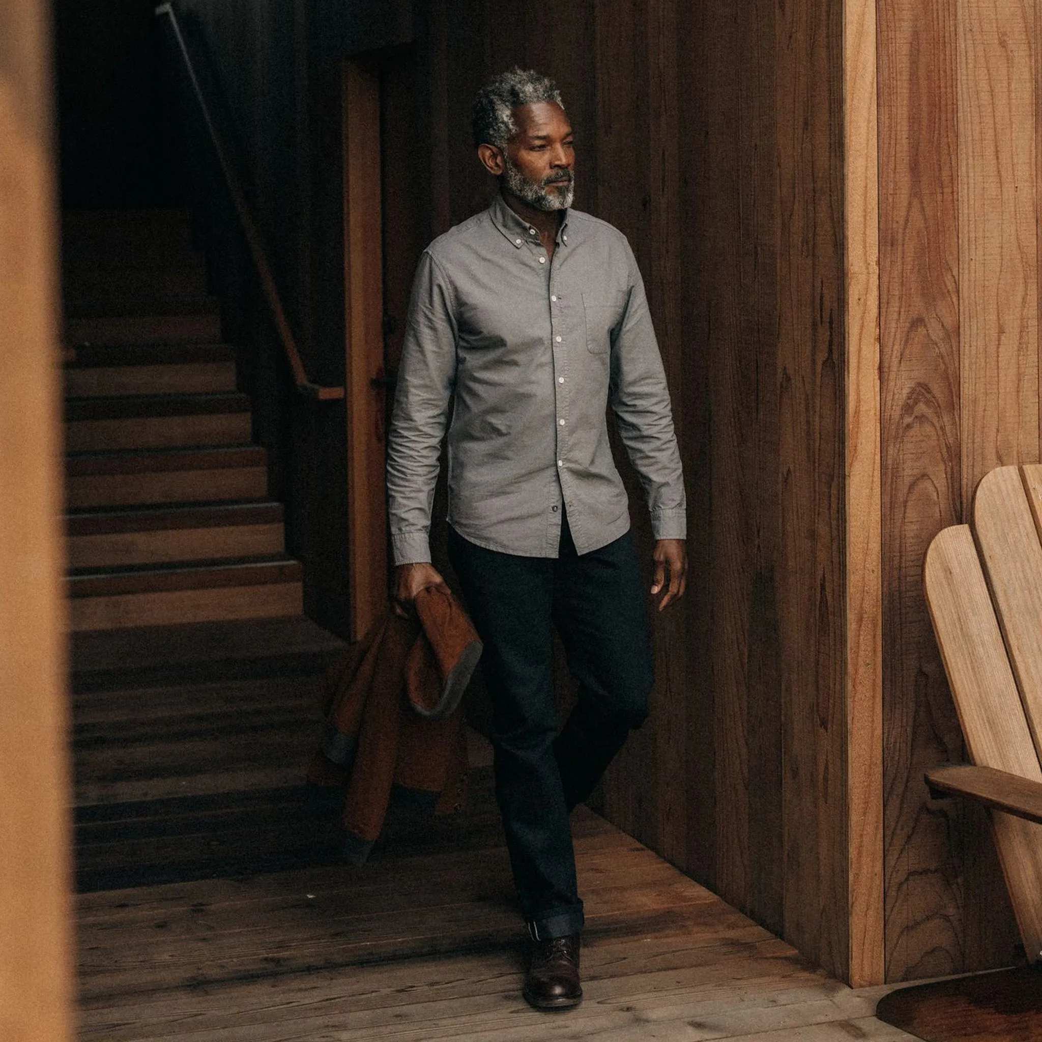 The Jack in Smoke Oxford sold by Taylor Stitch product image thumbnail 4