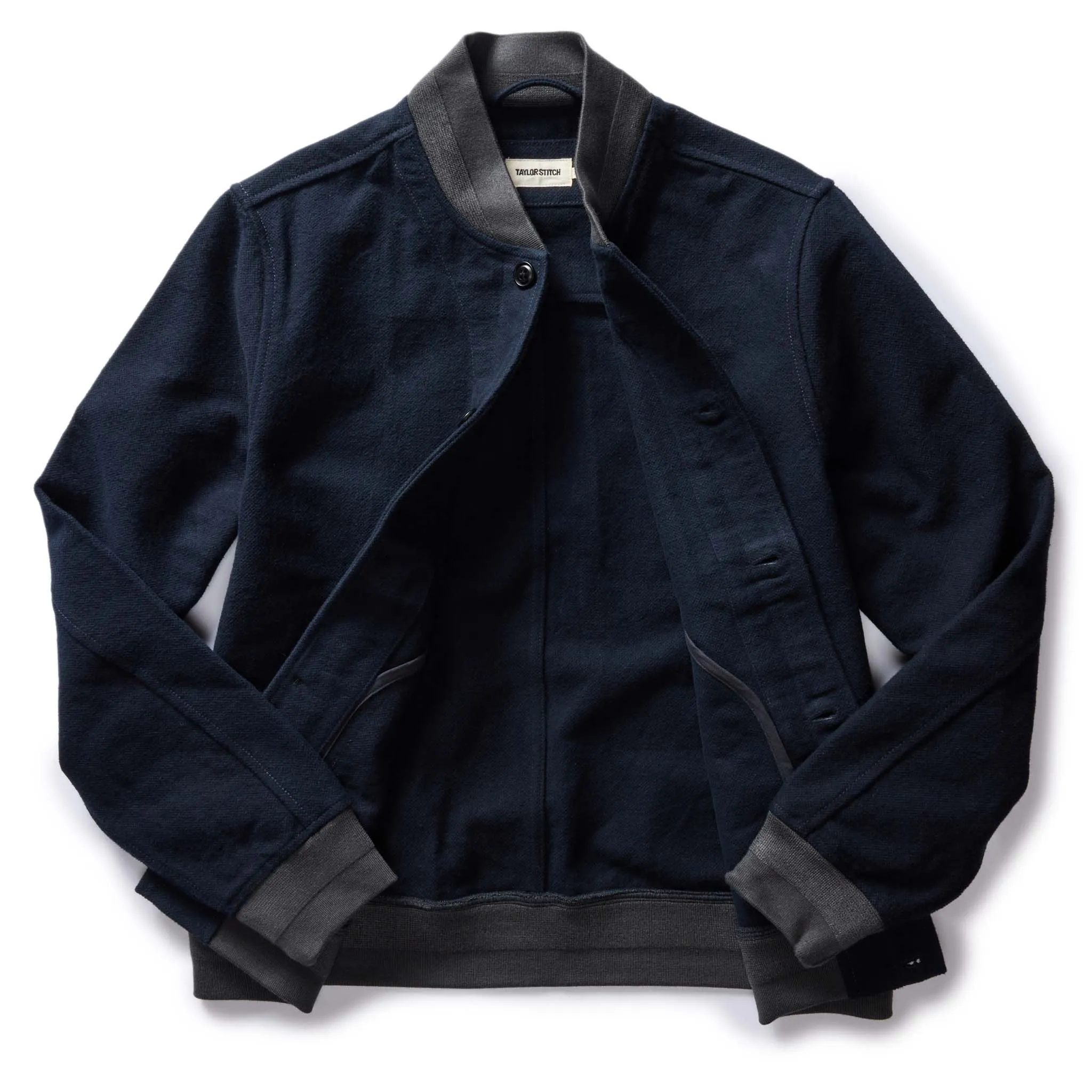 The Bomber Jacket in Dark Navy Moleskin sold by Taylor Stitch product image thumbnail 5
