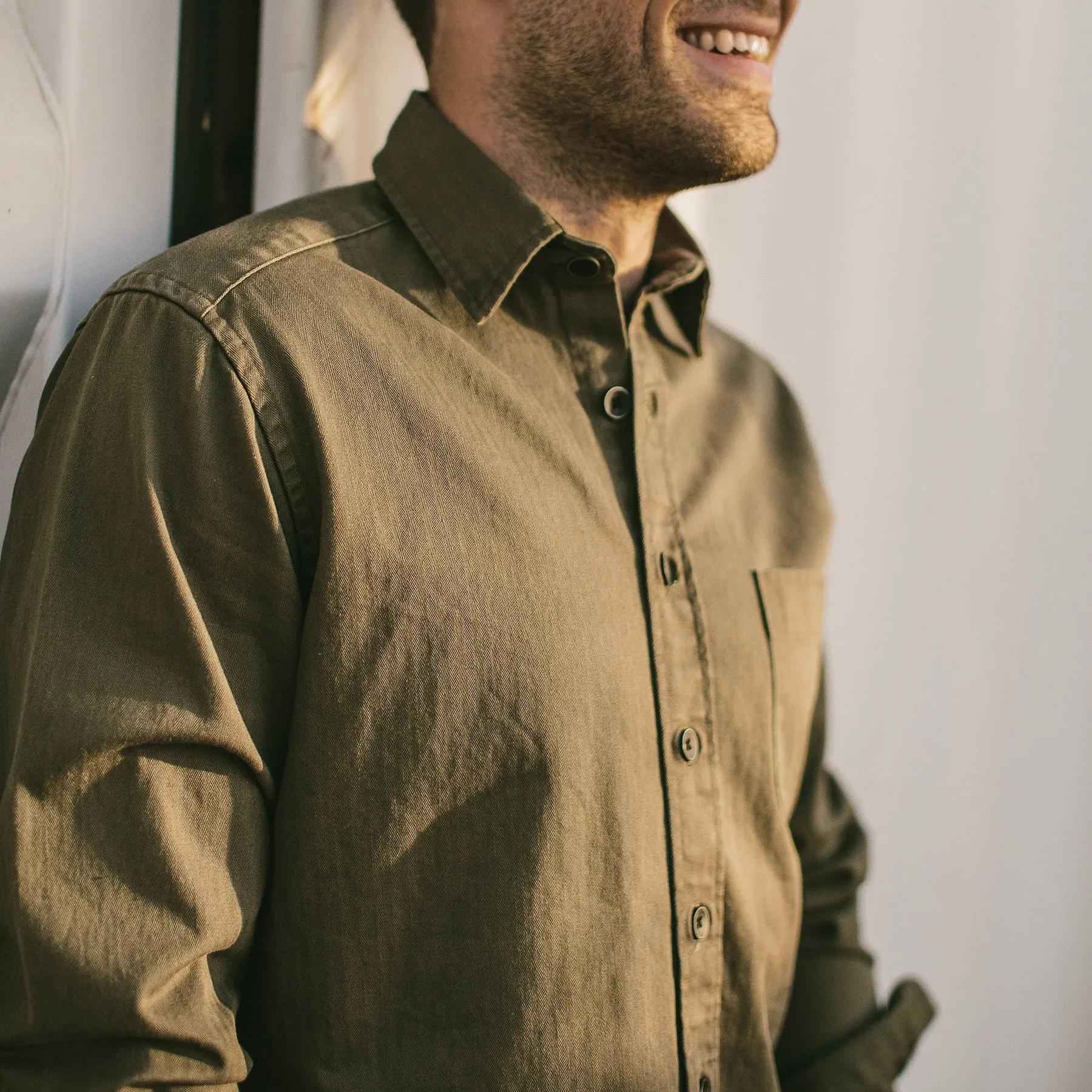 The Mechanic in Washed Olive Herringbone sold by Taylor Stitch product image thumbnail 4