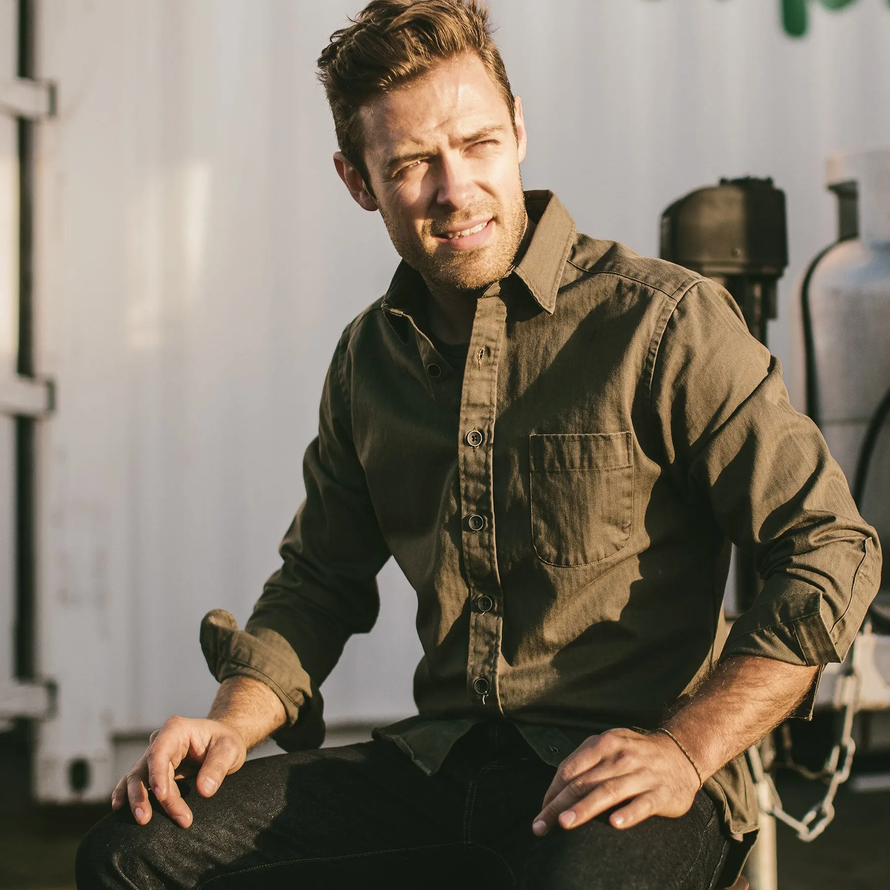 The Mechanic in Washed Olive Herringbone sold by Taylor Stitch product image thumbnail 2