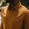 The Utility Shirt in Russet Double Cloth sold by Taylor Stitch