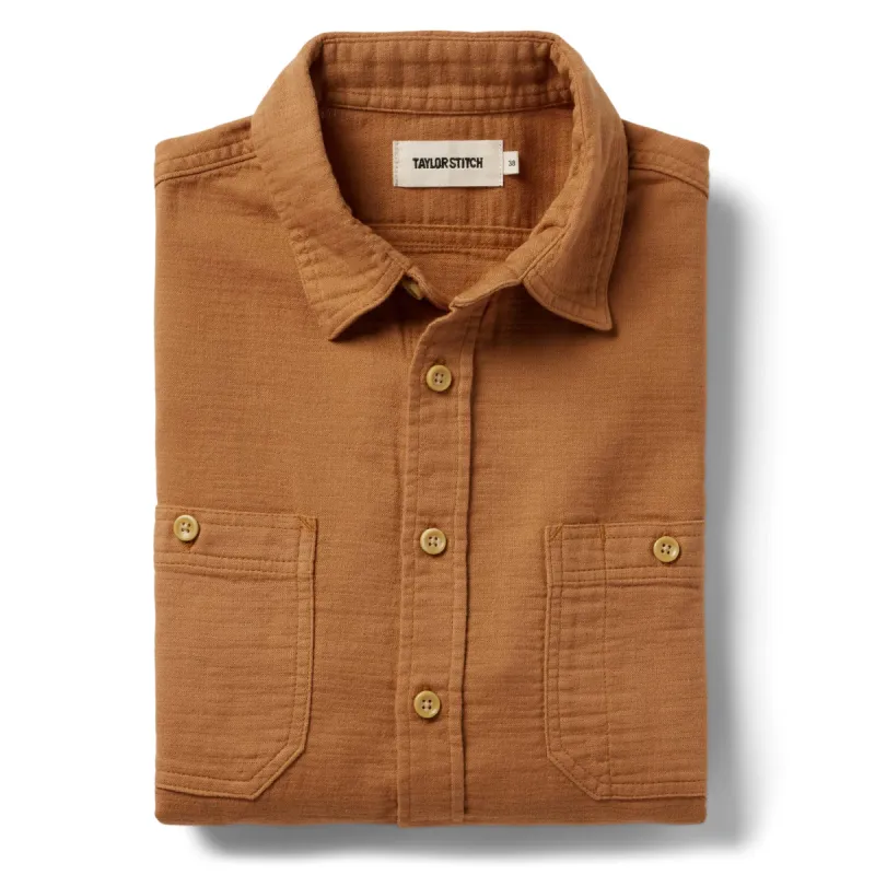 The Utility Shirt in Russet Double Cloth sold by Taylor Stitch