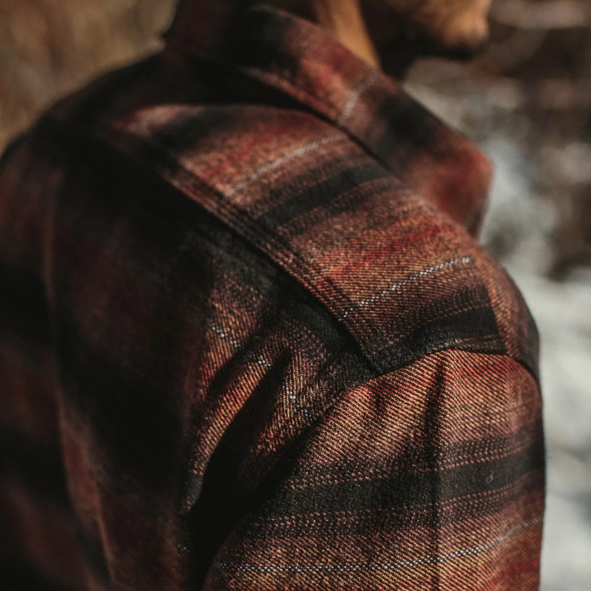 The Moto Utility Shirt in Sunset Stripe sold by Taylor Stitch product image thumbnail 4