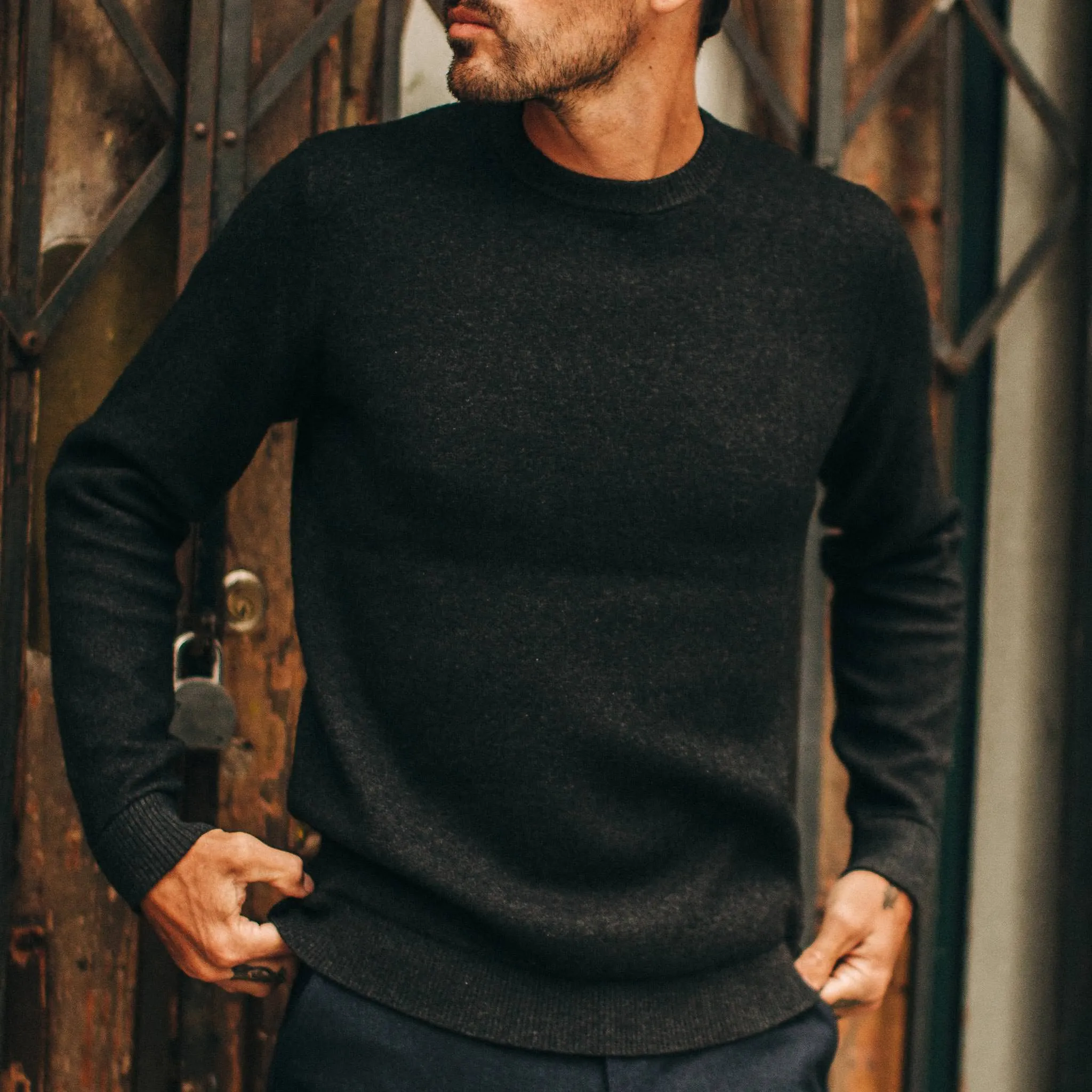 The Double Knit Sweater in Charcoal sold by Taylor Stitch product image thumbnail 3