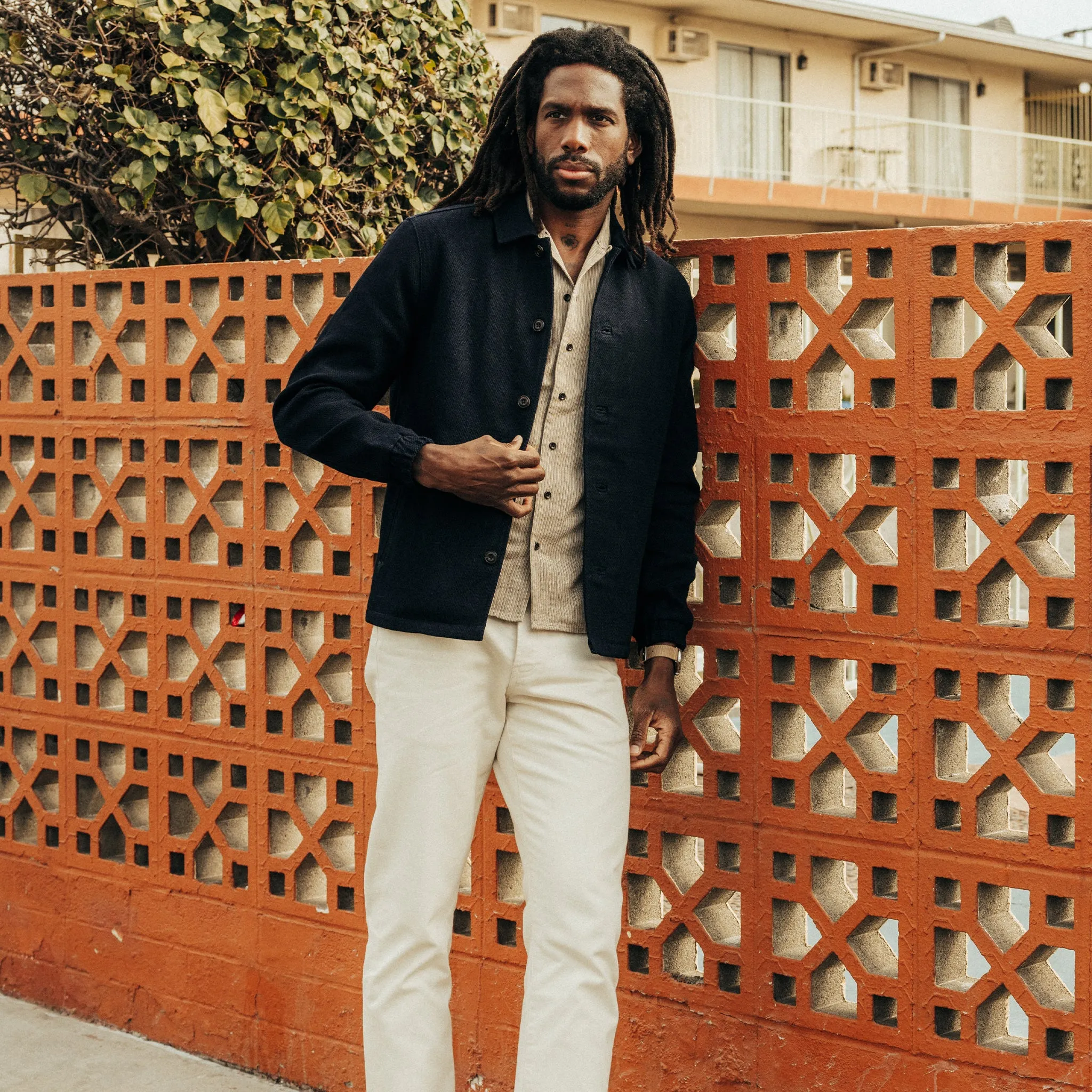 The Crew Jacket in Rinsed Indigo Sashiko sold by Taylor Stitch product image thumbnail 5