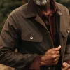 The Long Haul Jacket in Dark Khaki Waxed Canvas sold by Taylor Stitch