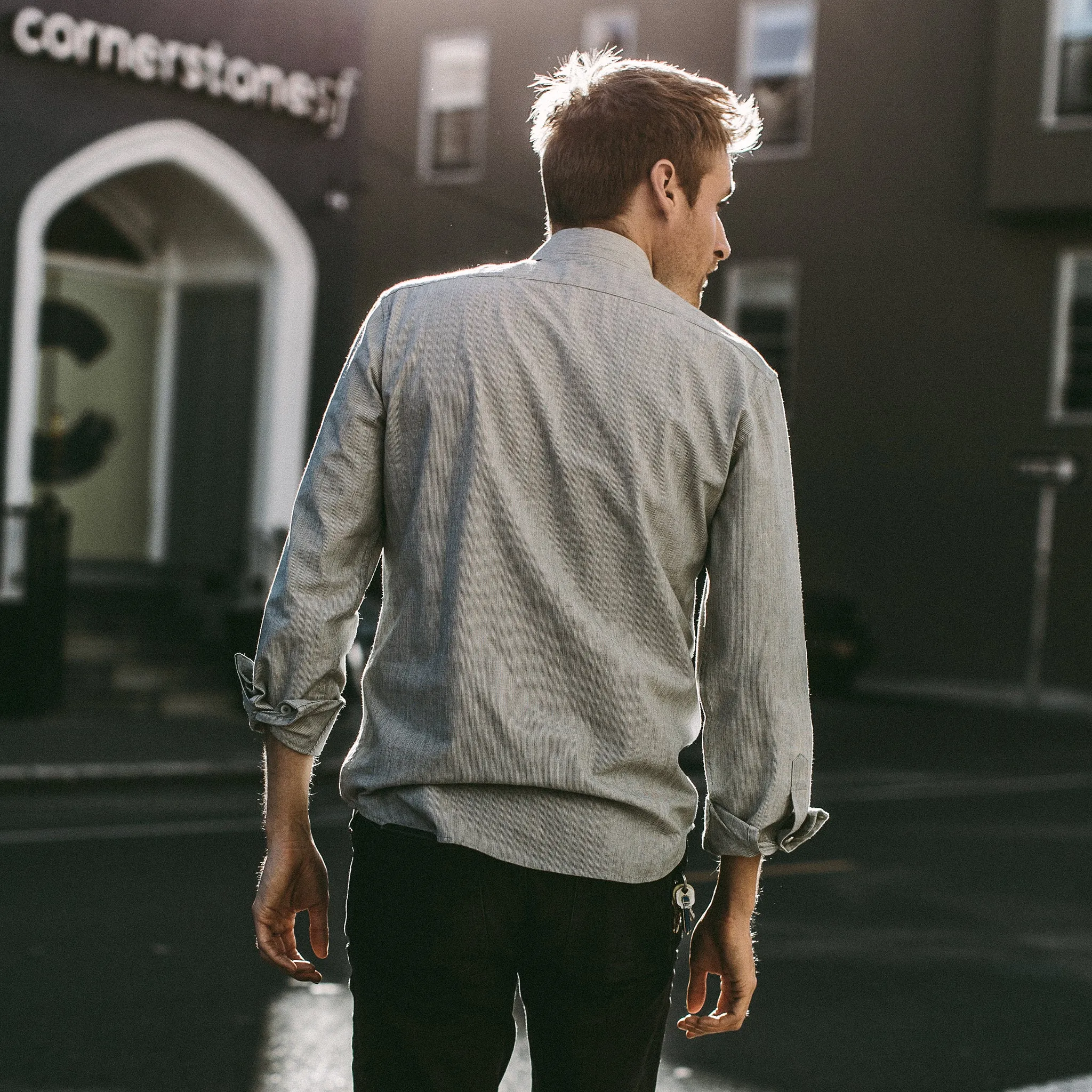 The California in Olive Stripe sold by Taylor Stitch product image thumbnail 5