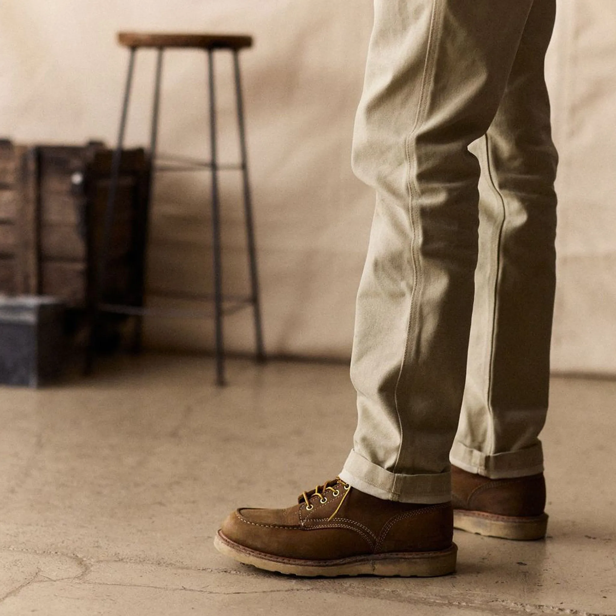 The Camp Pant in Light Khaki Chipped Canvas sold by Taylor Stitch product image thumbnail 4