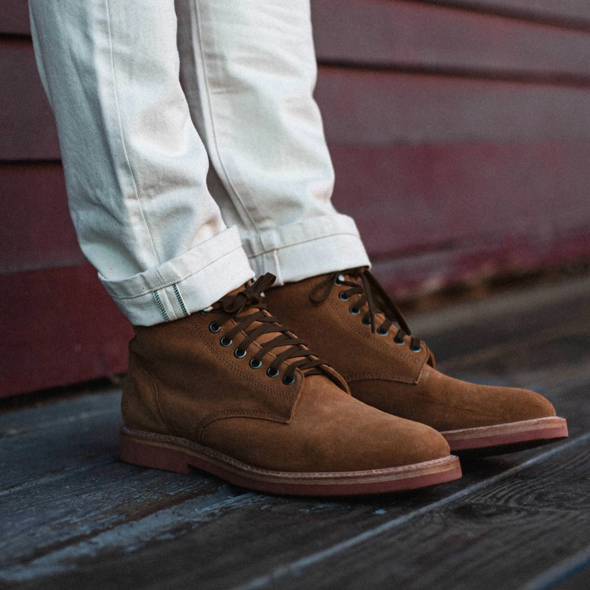 The Trench Boot in Butterscotch Weatherproof Suede sold by Taylor Stitch product image thumbnail 2