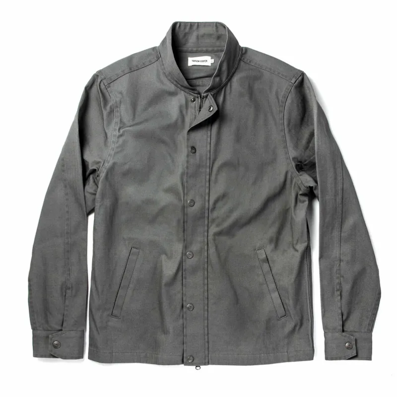 The Bomber Jacket in Washed Slate Herringbone sold by Taylor Stitch