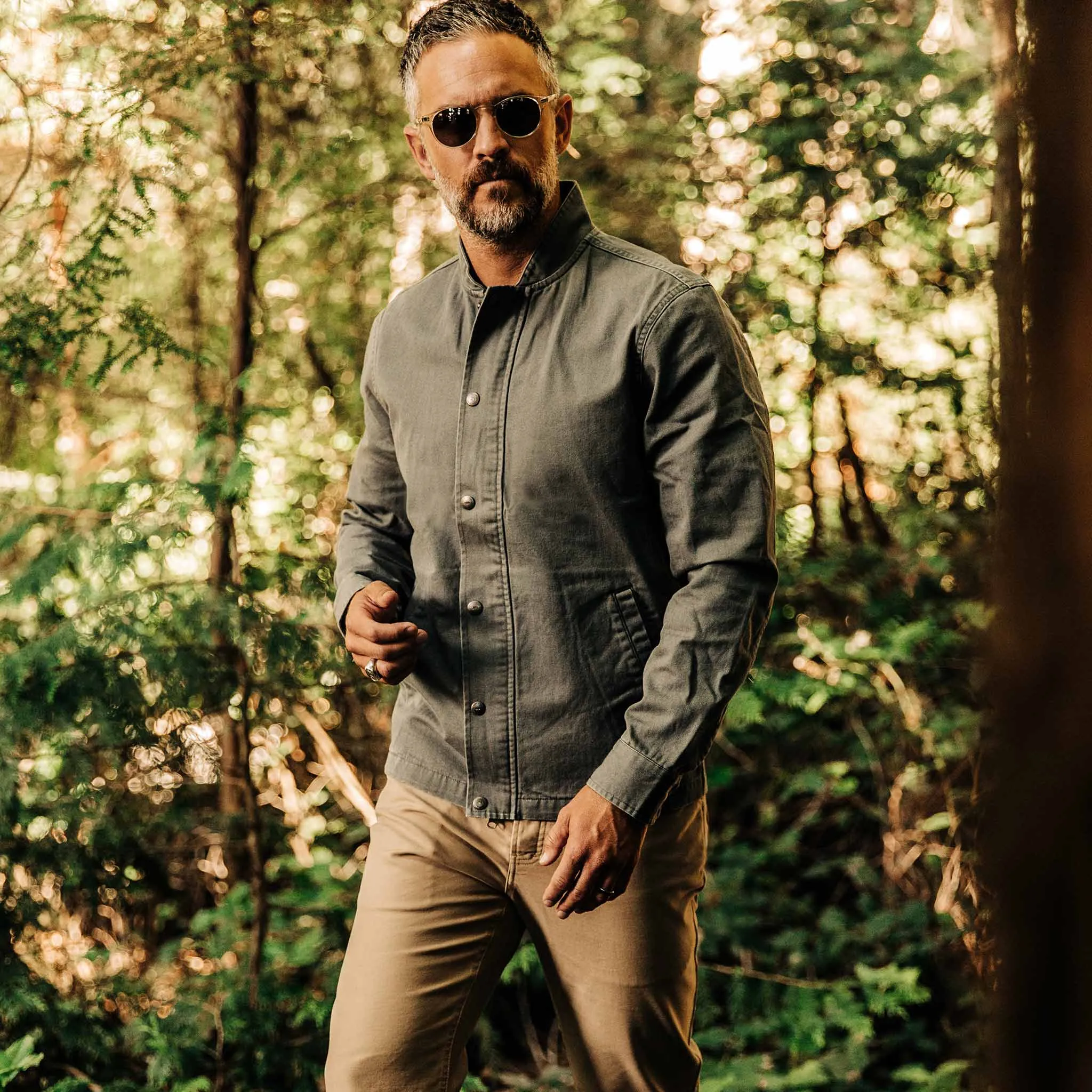 The Bomber Jacket in Washed Slate Herringbone sold by Taylor Stitch product image thumbnail 2