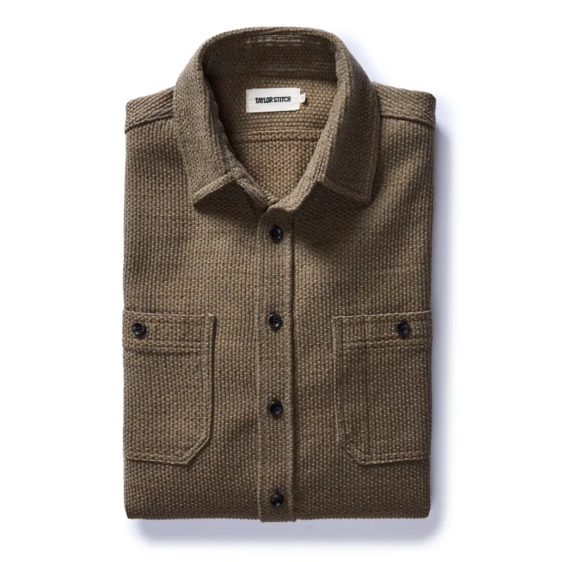 The Utility Shirt in Cypress Sashiko sold by Taylor Stitch