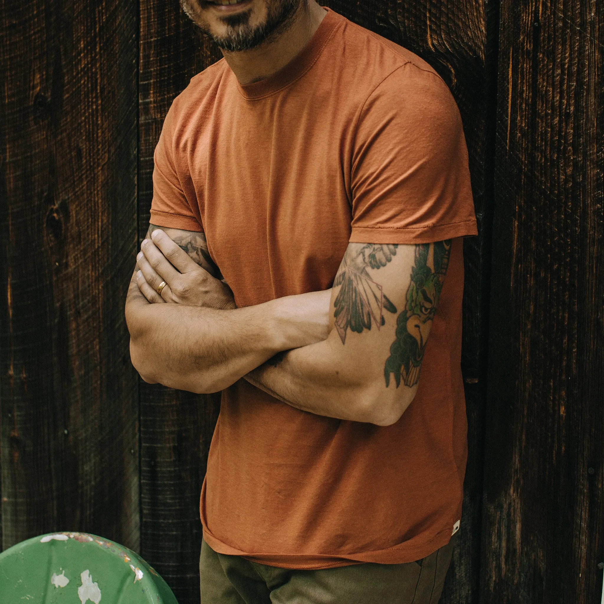 The Cotton Hemp Tee in Copper sold by Taylor Stitch product image thumbnail 4