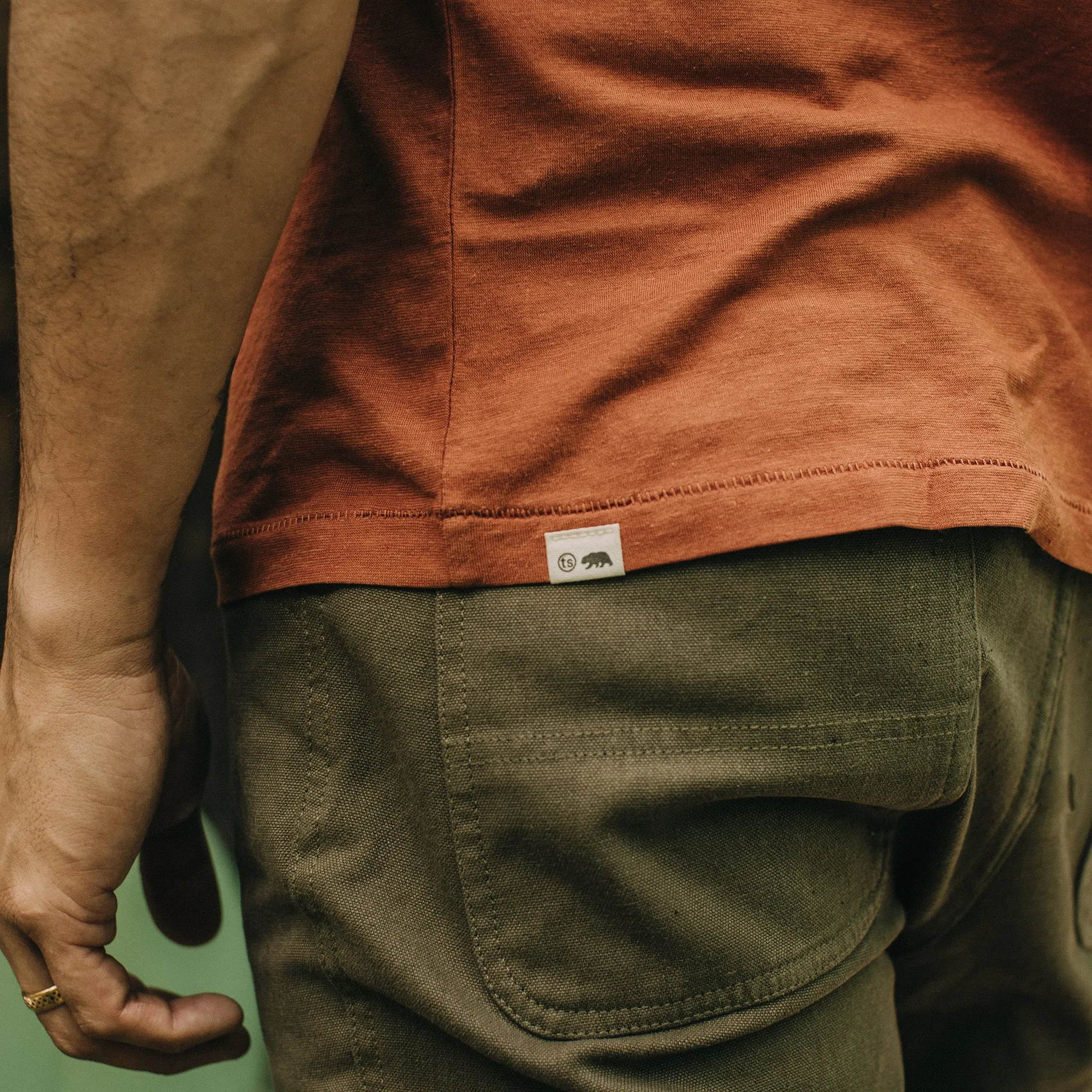 The Cotton Hemp Tee in Copper sold by Taylor Stitch product image thumbnail 3