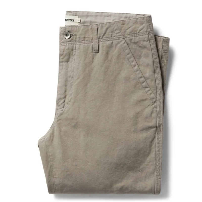The Morse Pant in Oyster Slub sold by Taylor Stitch