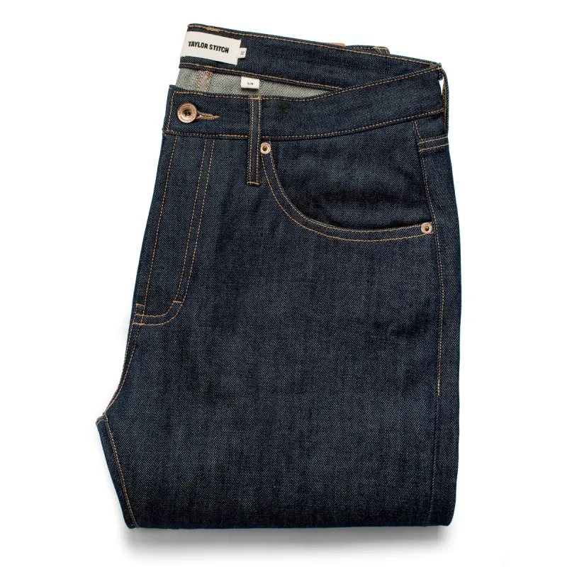 The Slim Jean in Organic '68 Selvage sold by Taylor Stitch