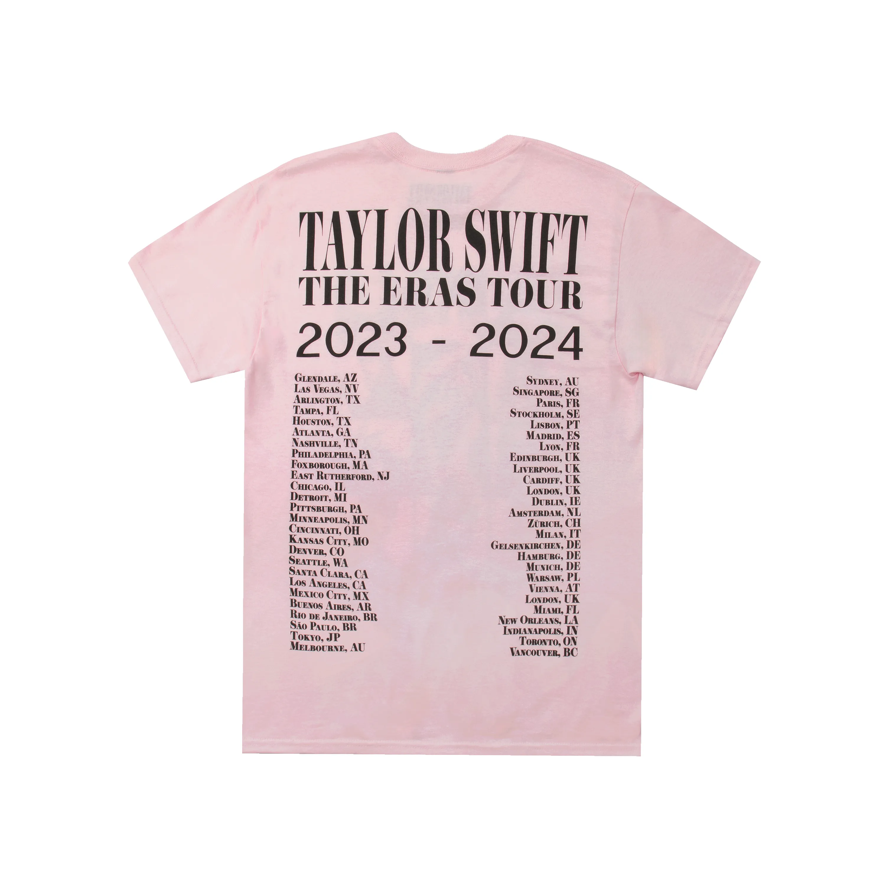 Taylor Swift The Eras Tour Pink T-Shirt sold by Taylor Swift product image thumbnail 2