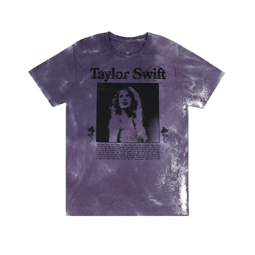 Speak Now (Taylor’s Version) Tracklist Purple Tie Dye T-Shirt sold by Taylor Swift