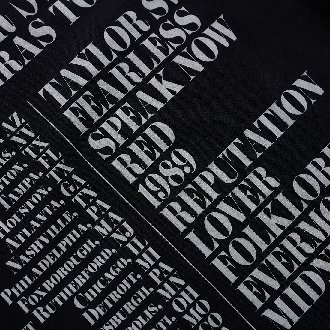 Taylor Swift The Eras Tour Black T-Shirt sold by Taylor Swift product image thumbnail 3