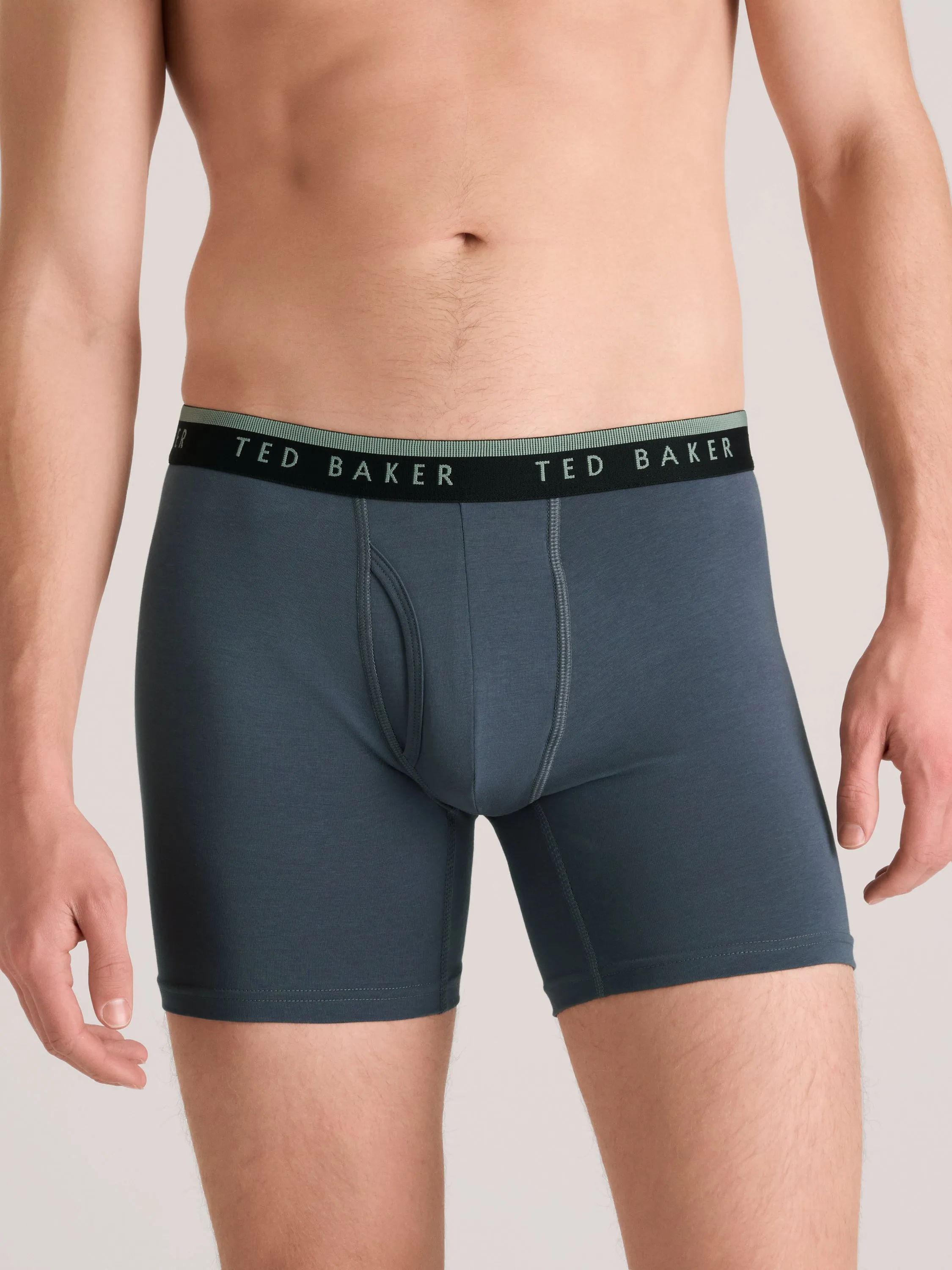 4 PK Cotton Stretch Boxer Brief | GREEN-COMBO sold by Ted Baker product image thumbnail 2