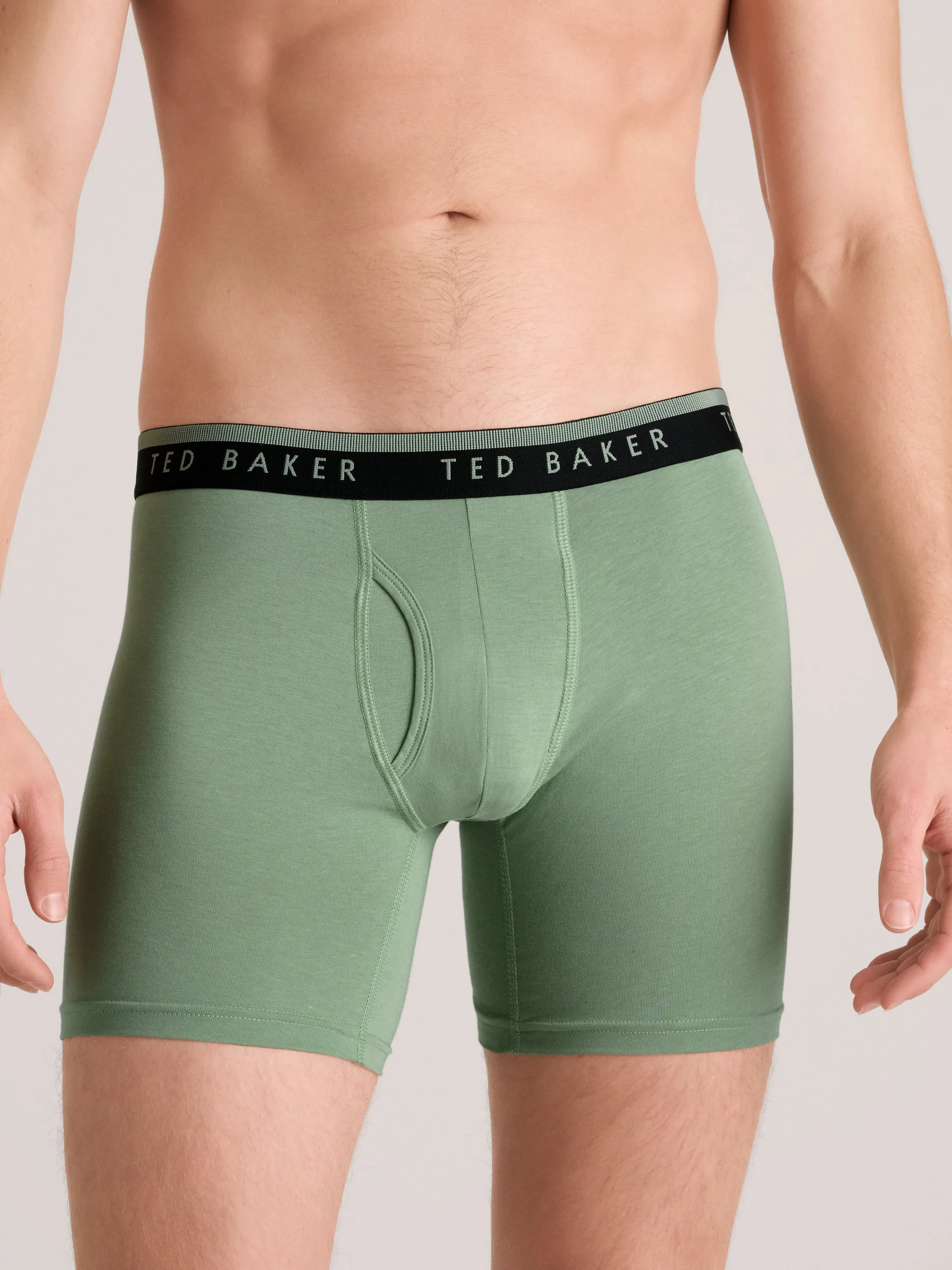 4 PK Cotton Stretch Boxer Brief | GREEN-COMBO sold by Ted Baker product image thumbnail 4